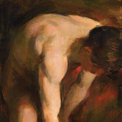 "Dwindling Time" (after Etty) Original Painting on Panel