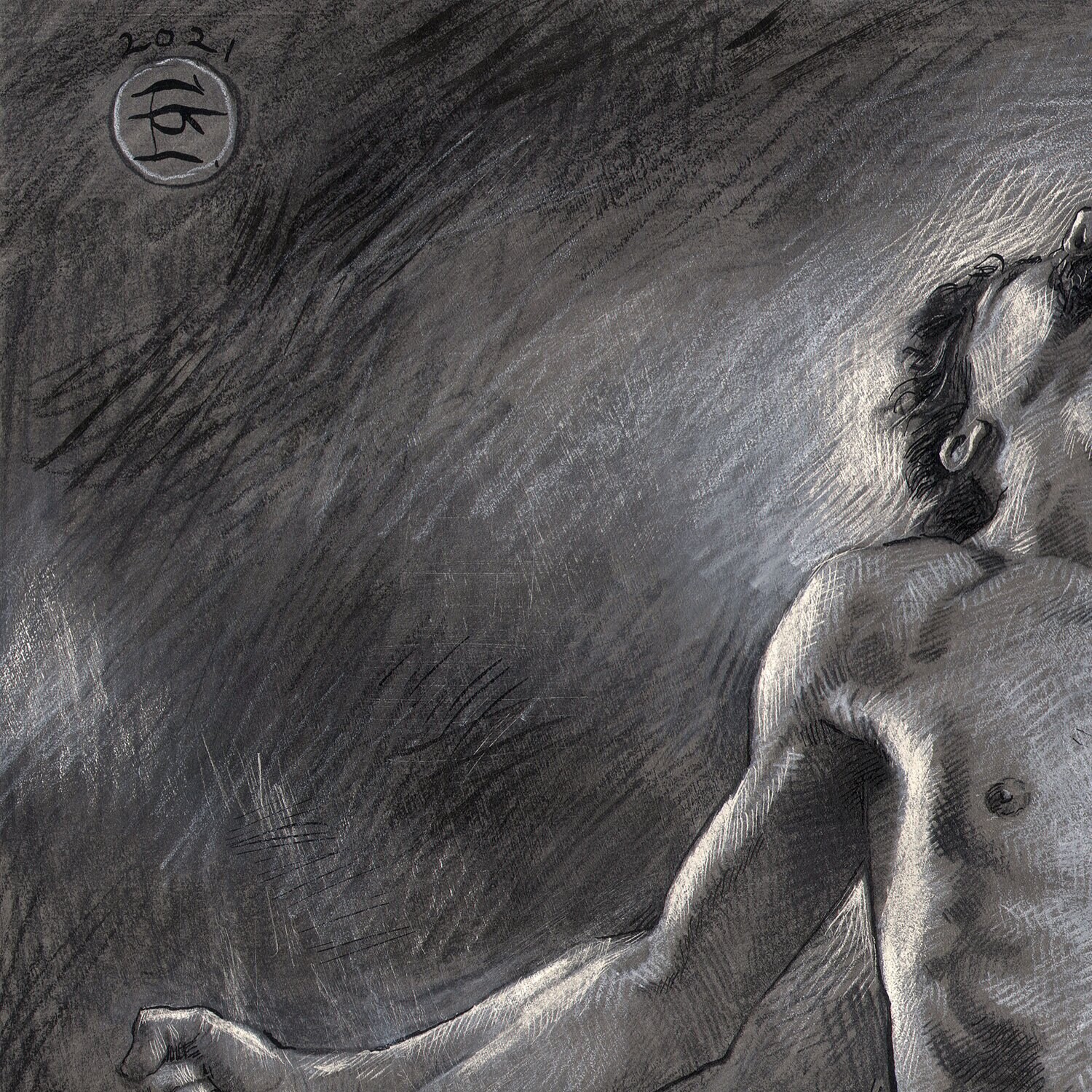 "Snapped" Original Mixed-Media Drawing
