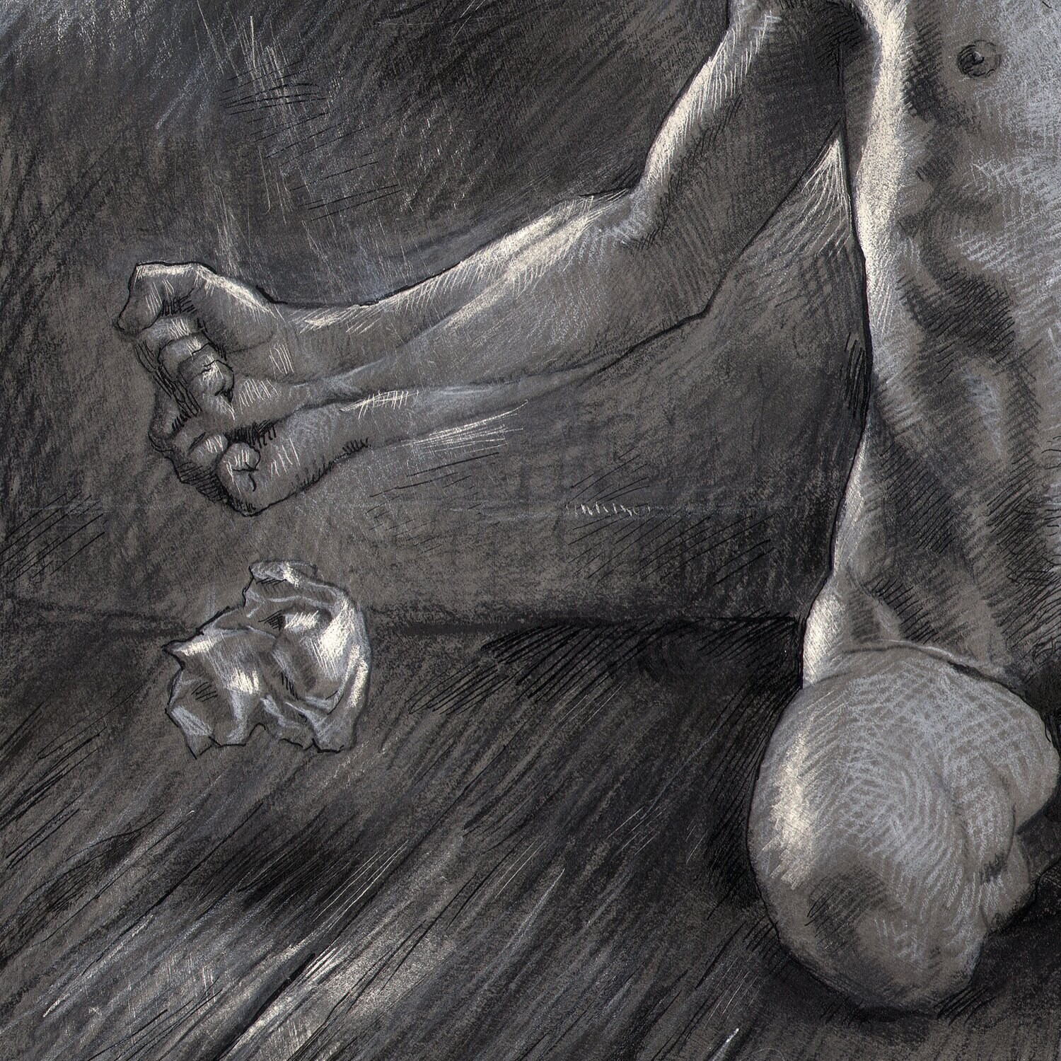 "Snapped" Original Mixed-Media Drawing