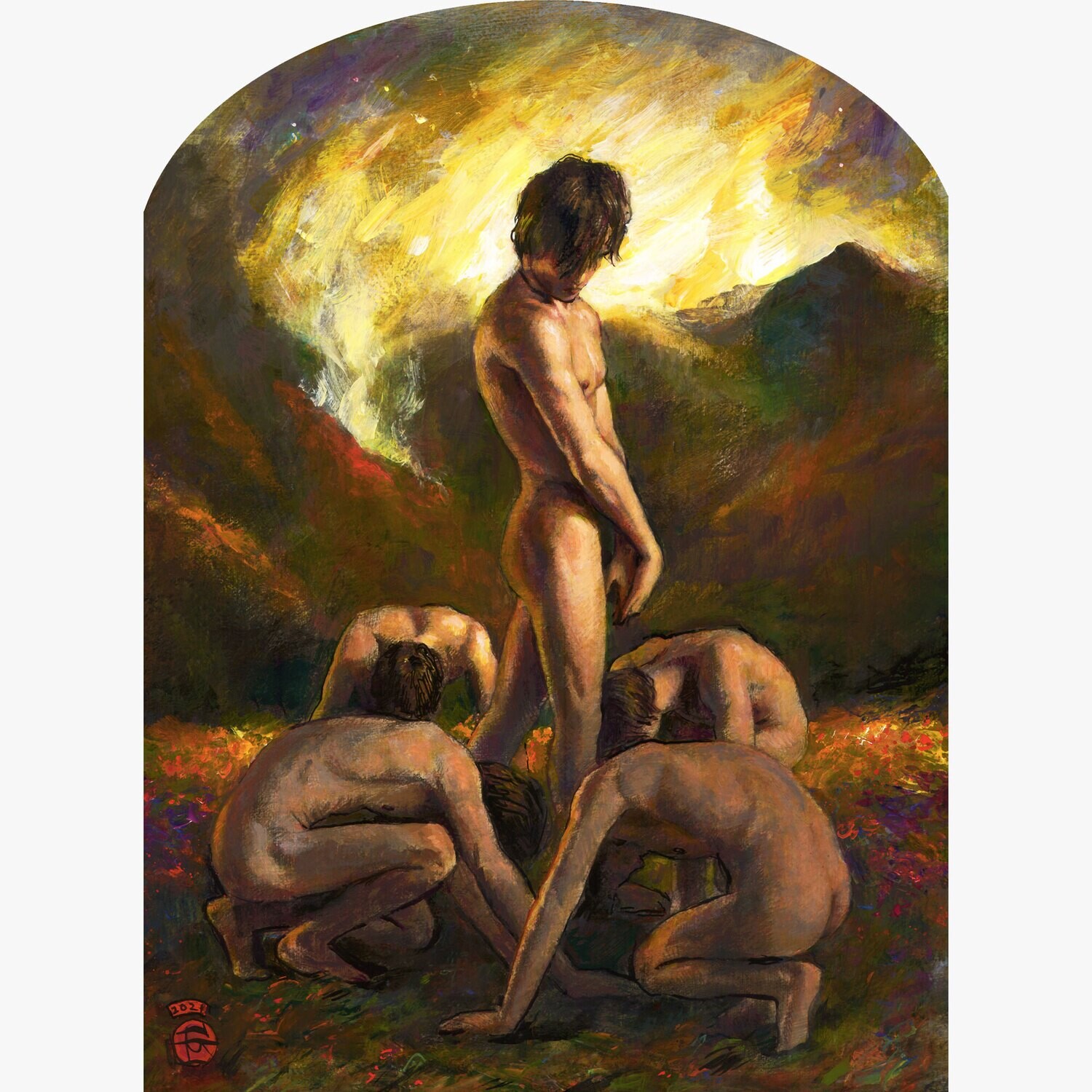 "The Rising" Original Framed Painting on Canvas