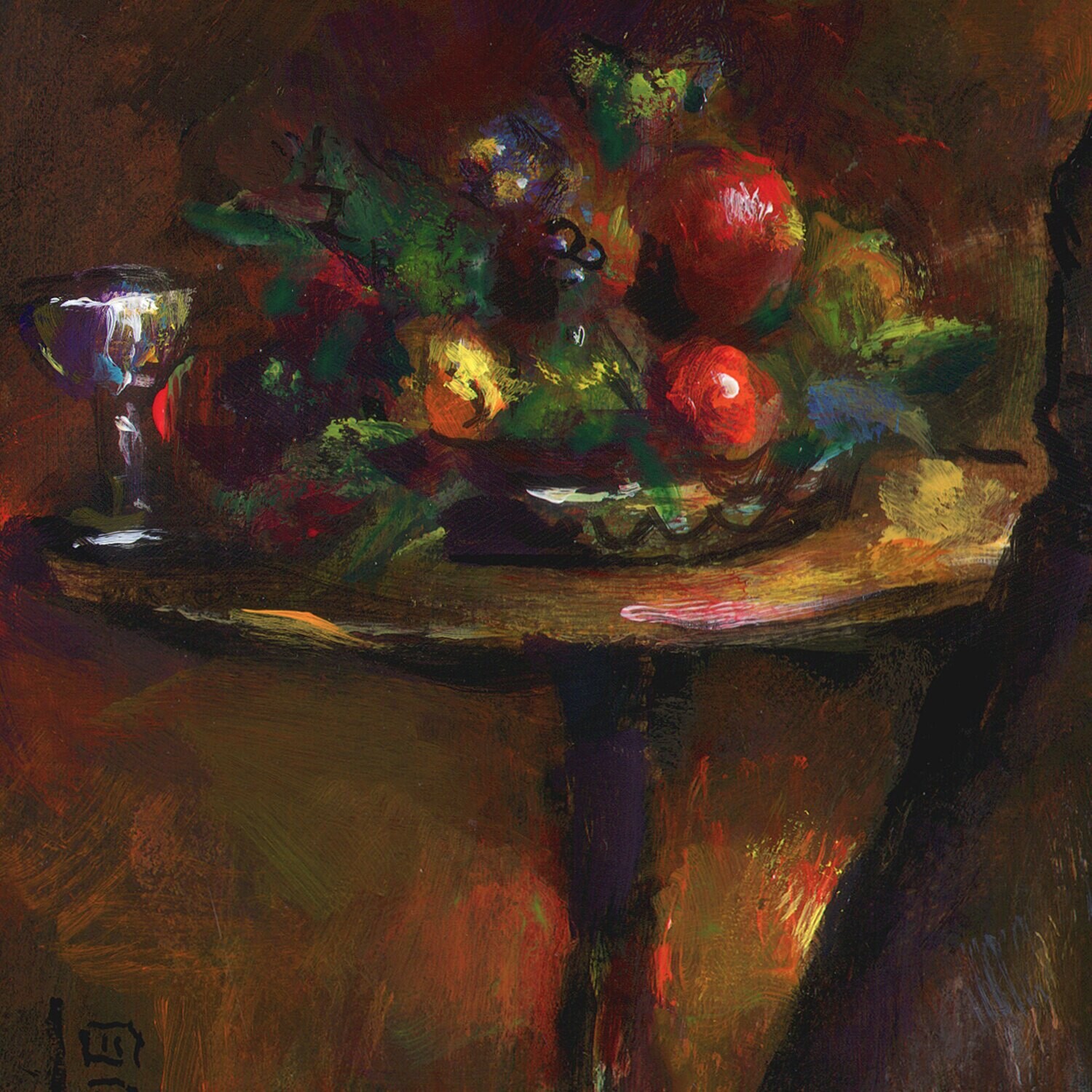"Abbraccio" Original Painting on Panel with Artist's Frame