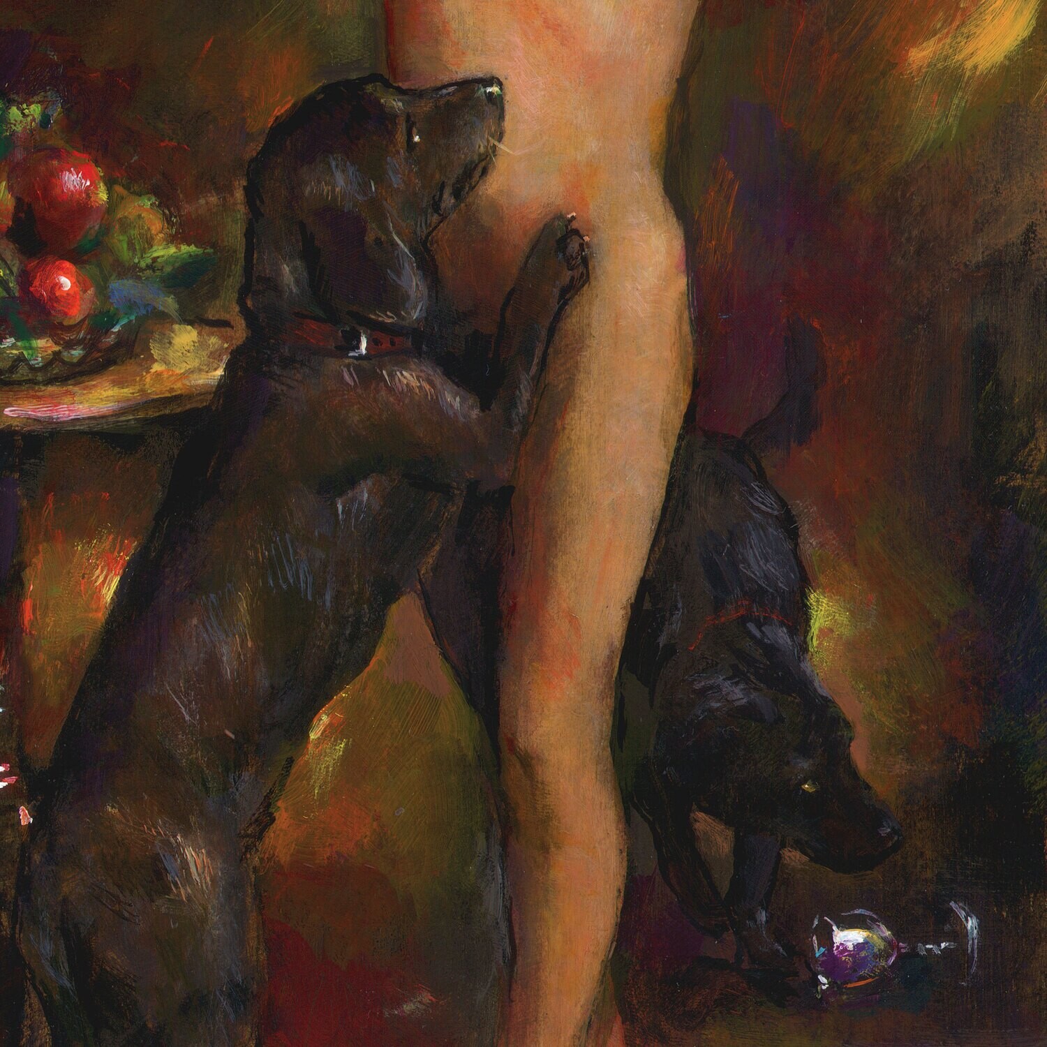 "Abbraccio" Original Painting on Panel with Artist's Frame