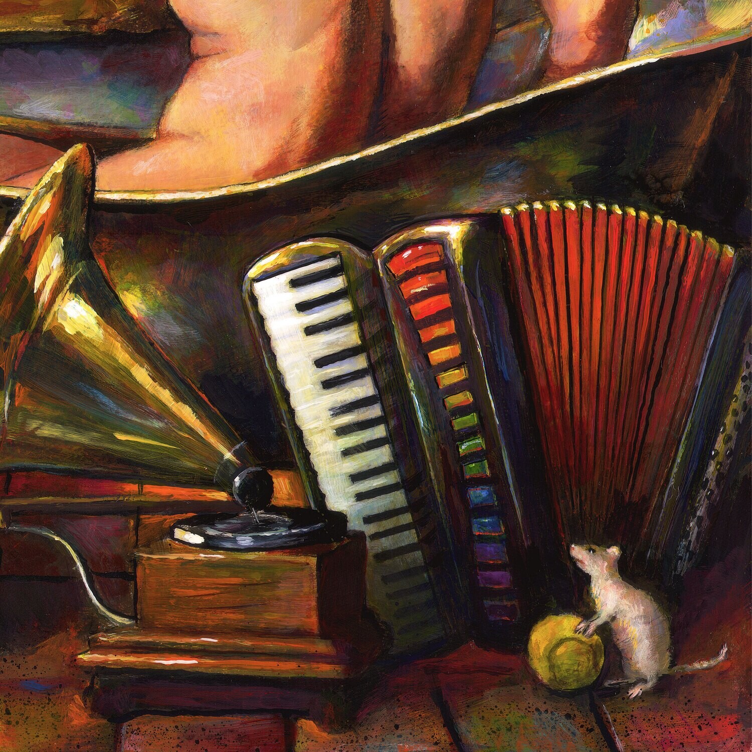 "The Listeners" Original Painting on Panel