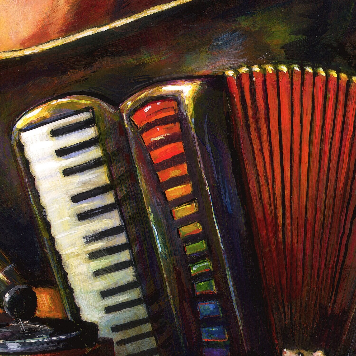 "The Listeners" Original Painting on Panel