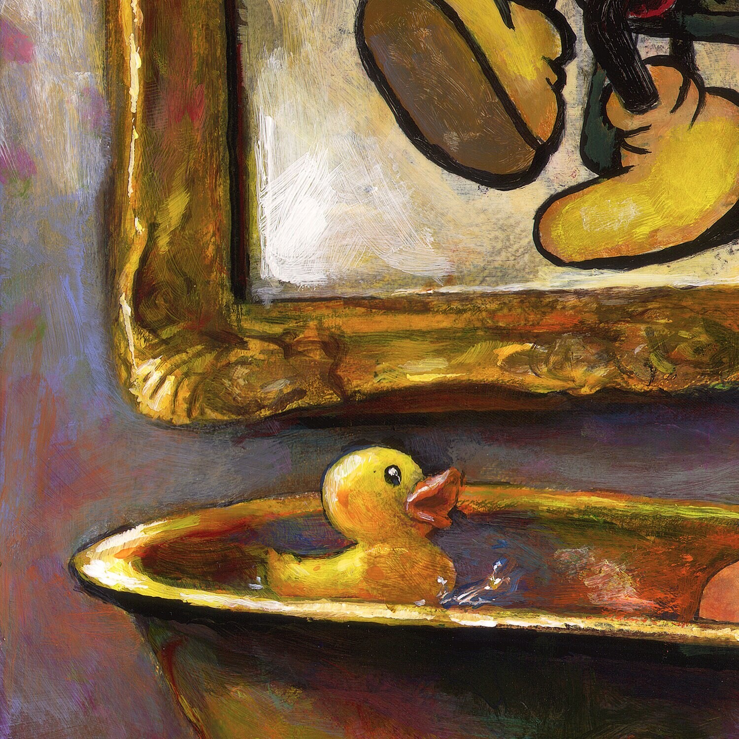 "The Listeners" Original Painting on Panel