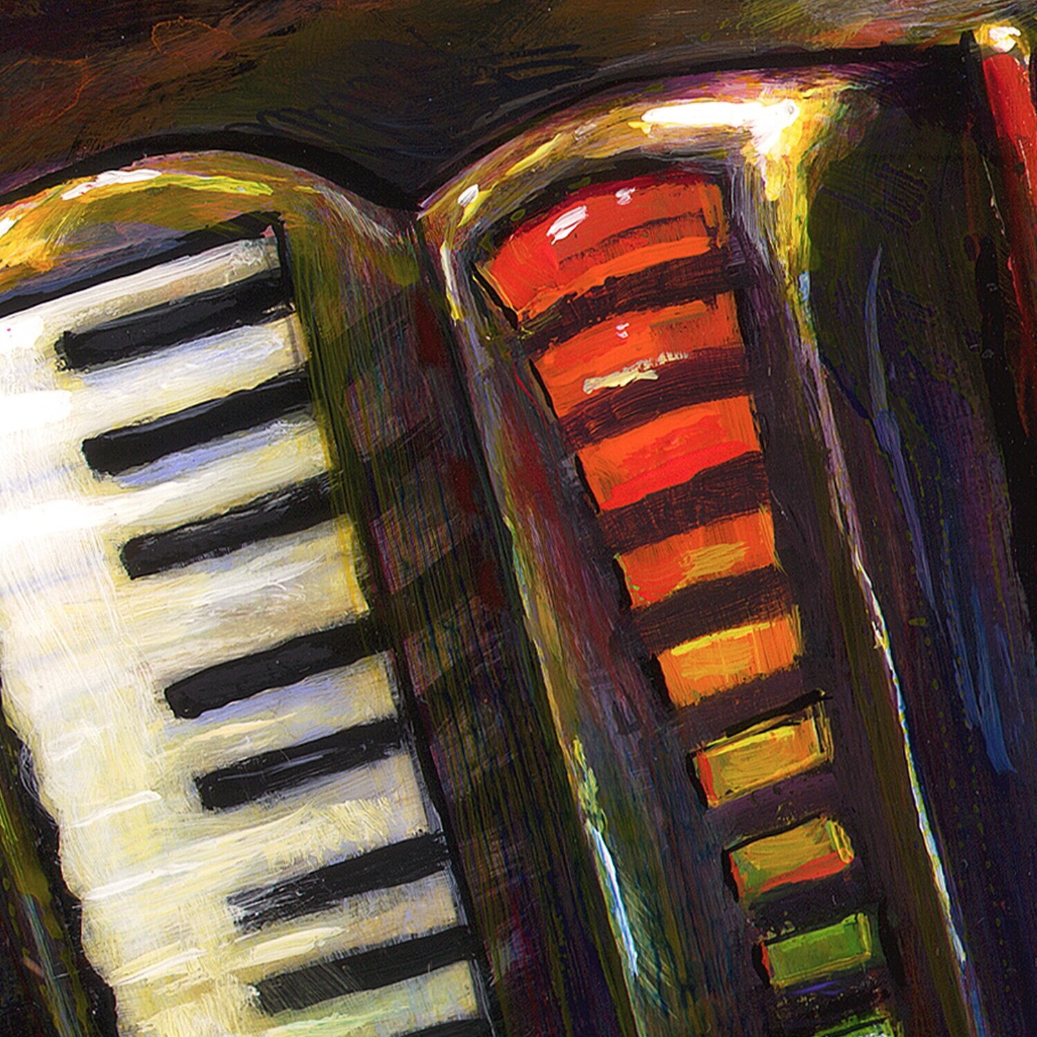 "The Listeners" Original Painting on Panel