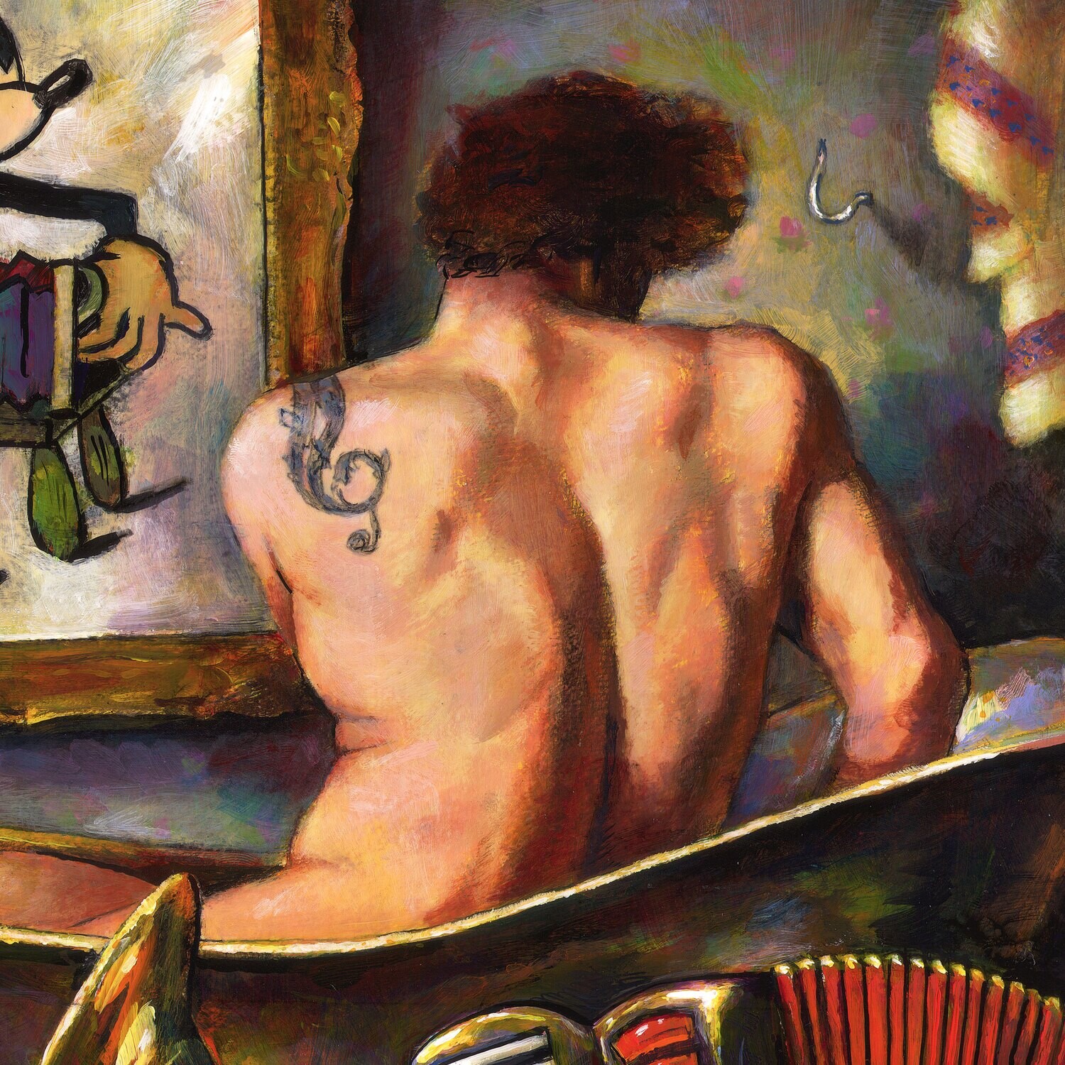 "The Listeners" Original Painting on Panel