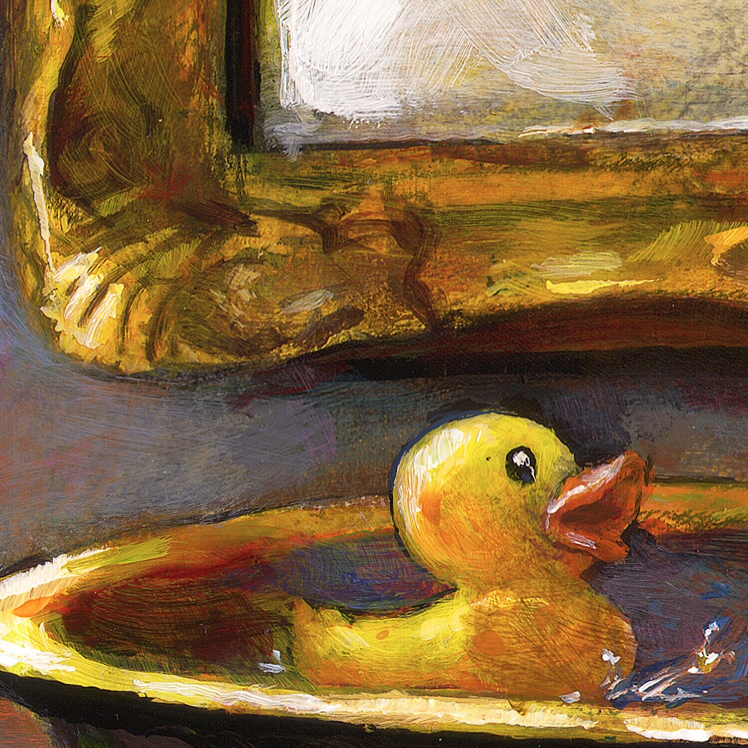 "The Listeners" Original Painting on Panel