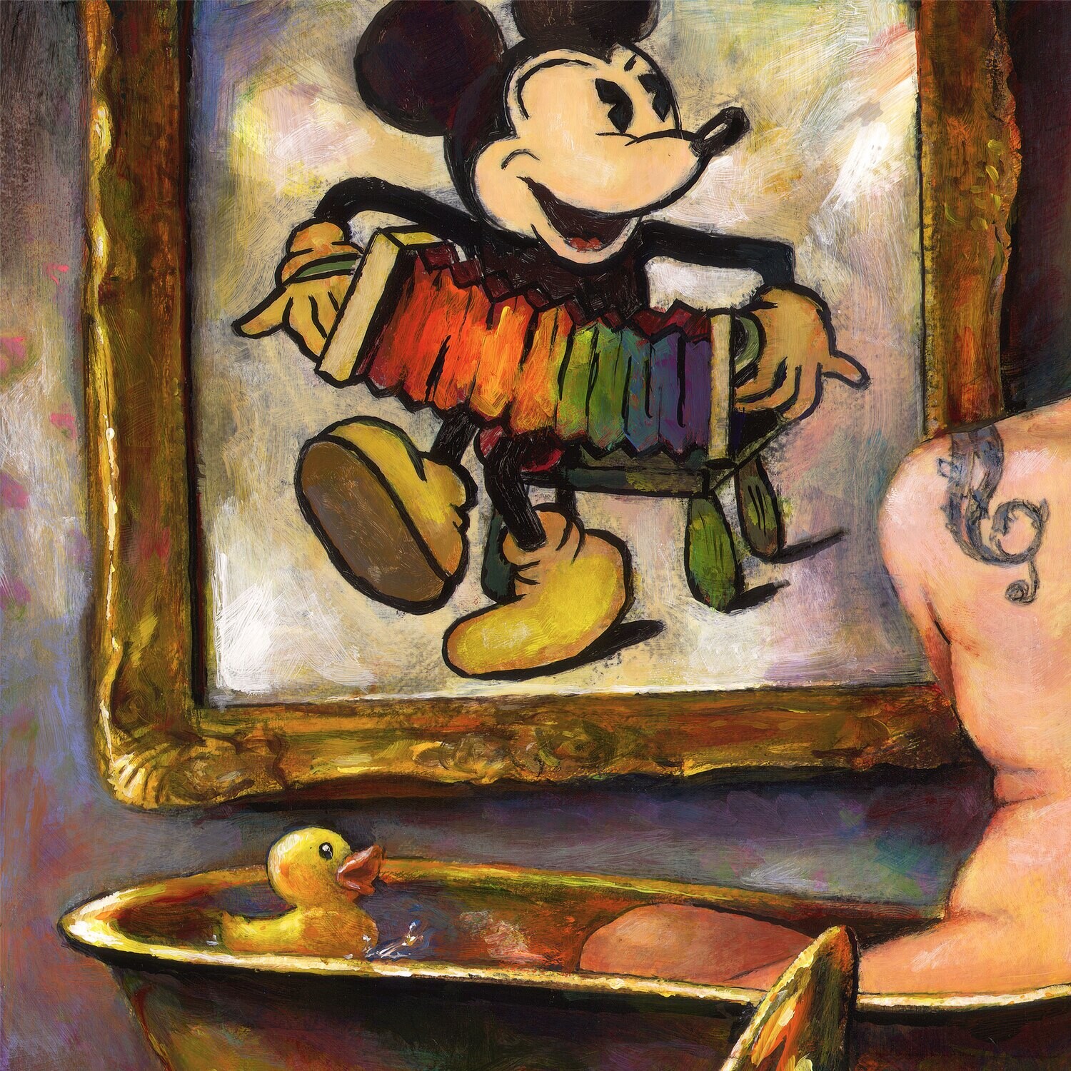 "The Listeners" Original Painting on Panel