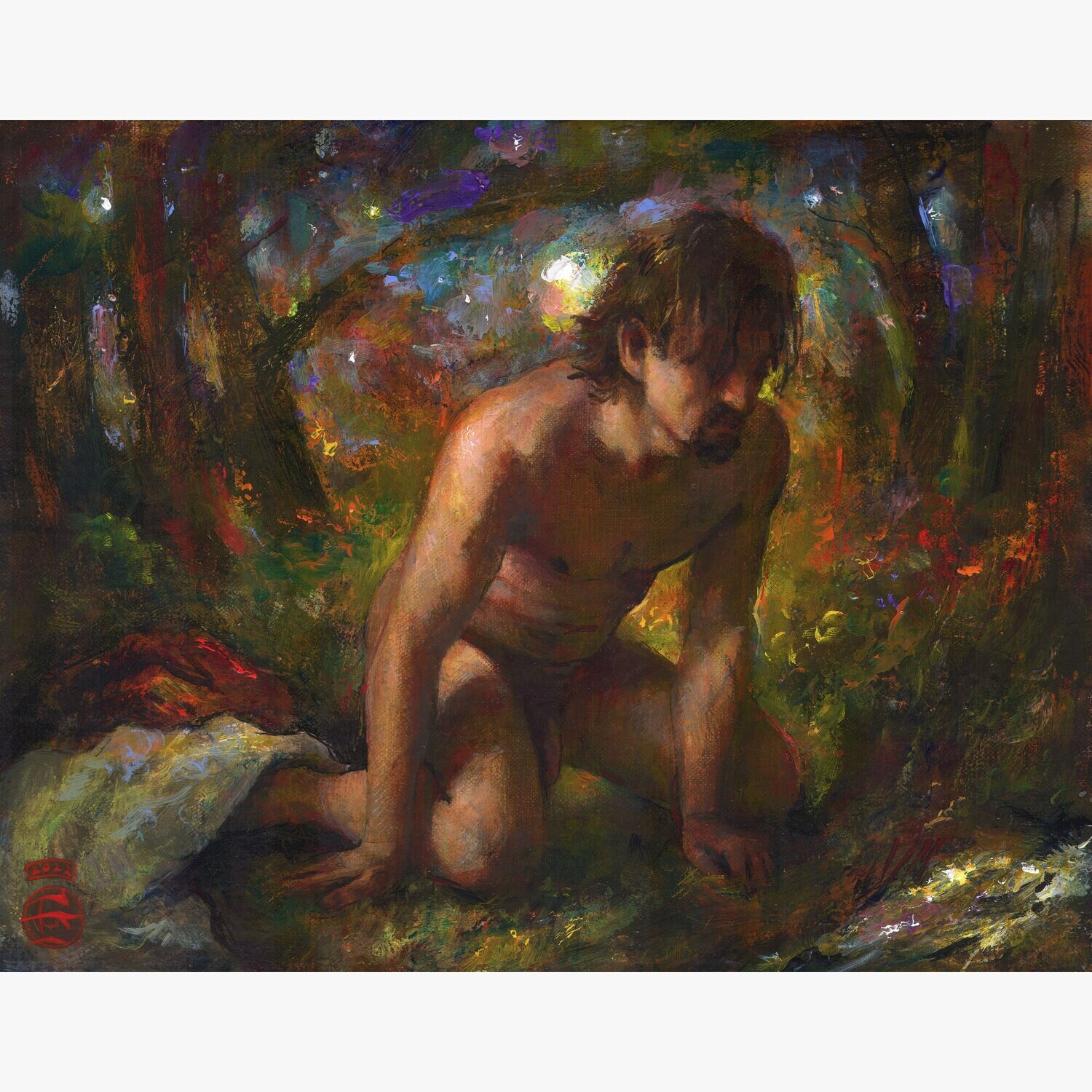 "Night Bather" Original Painting on Canvas