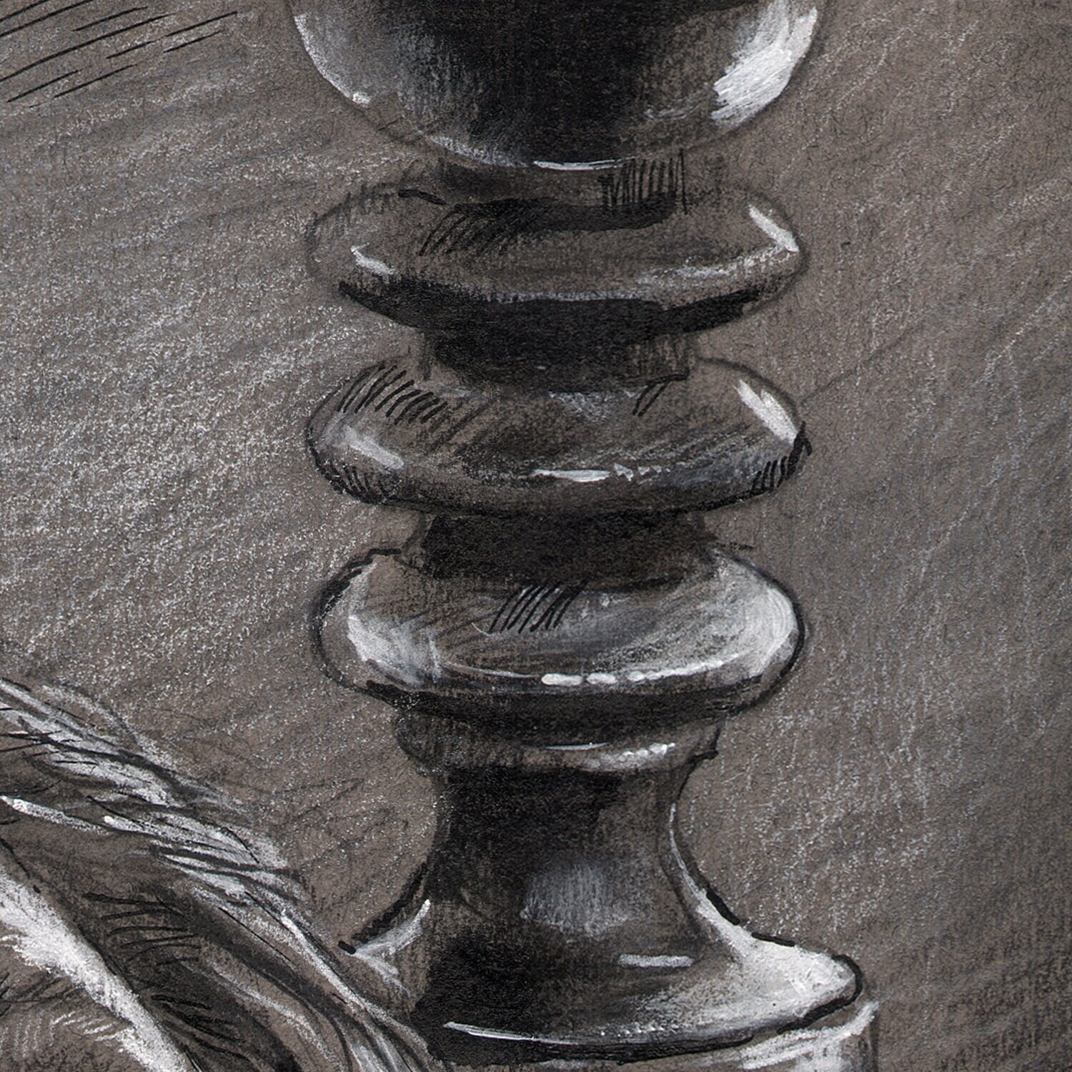 "The Stirring" Original Mixed-Media Drawing