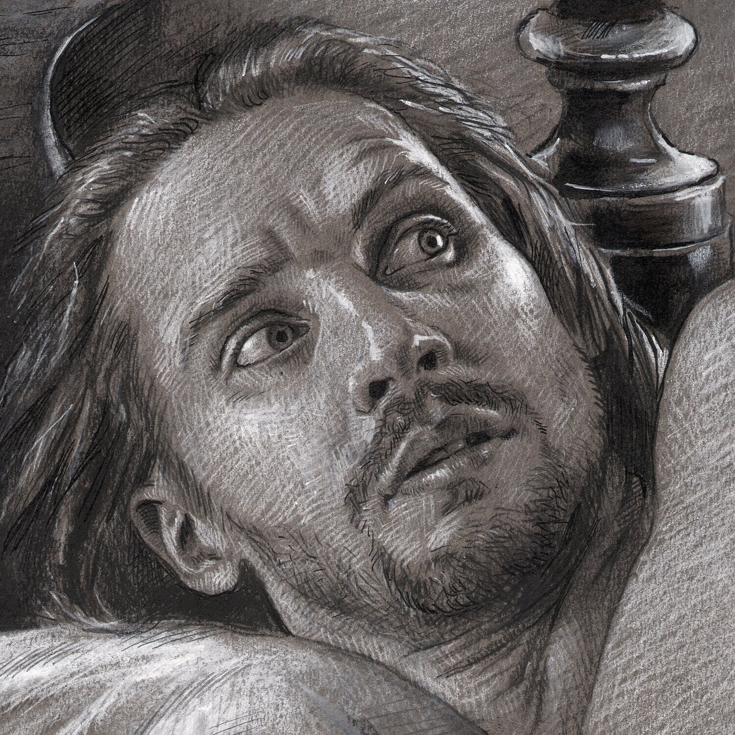 "The Stirring" Original Mixed-Media Drawing