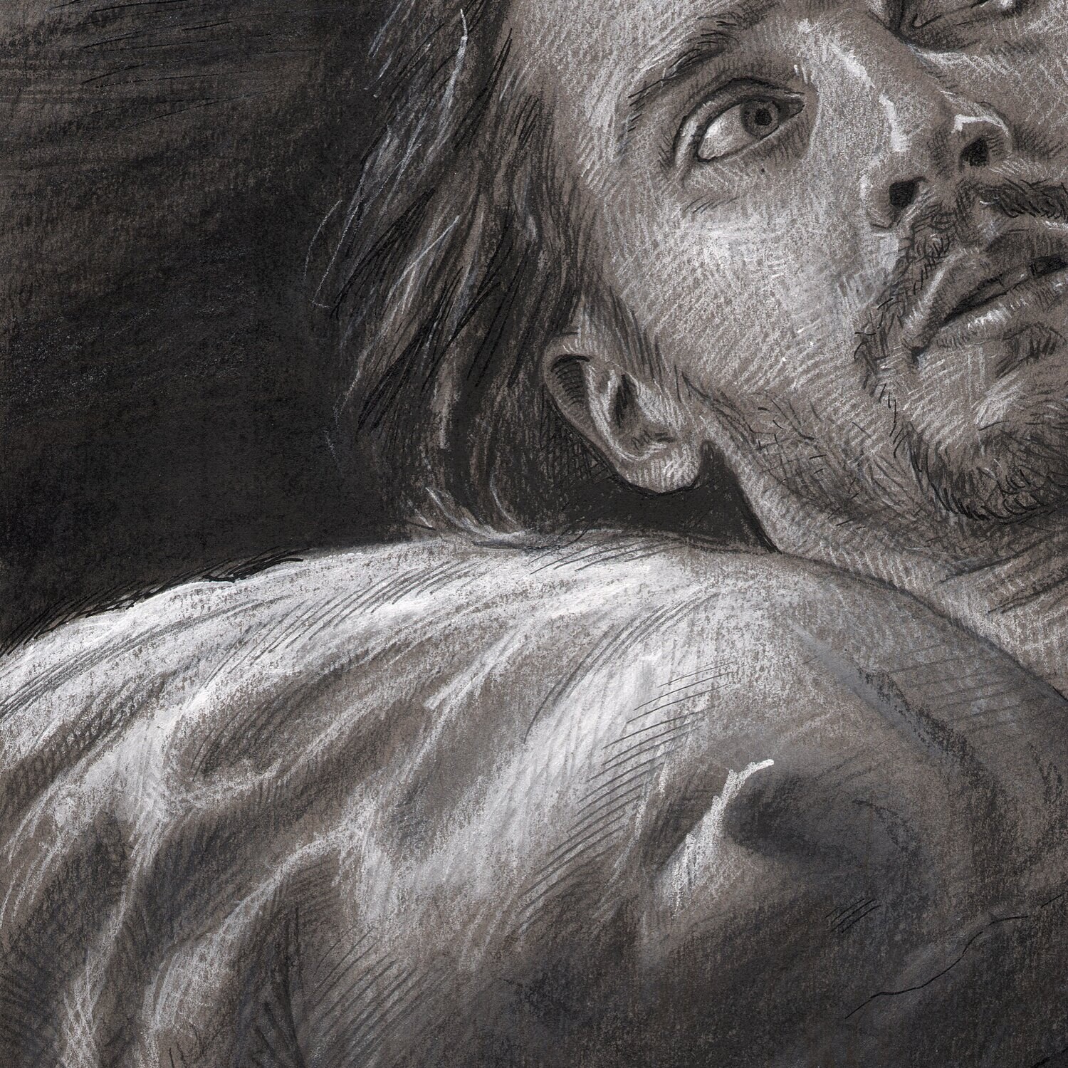 "The Stirring" Original Mixed-Media Drawing