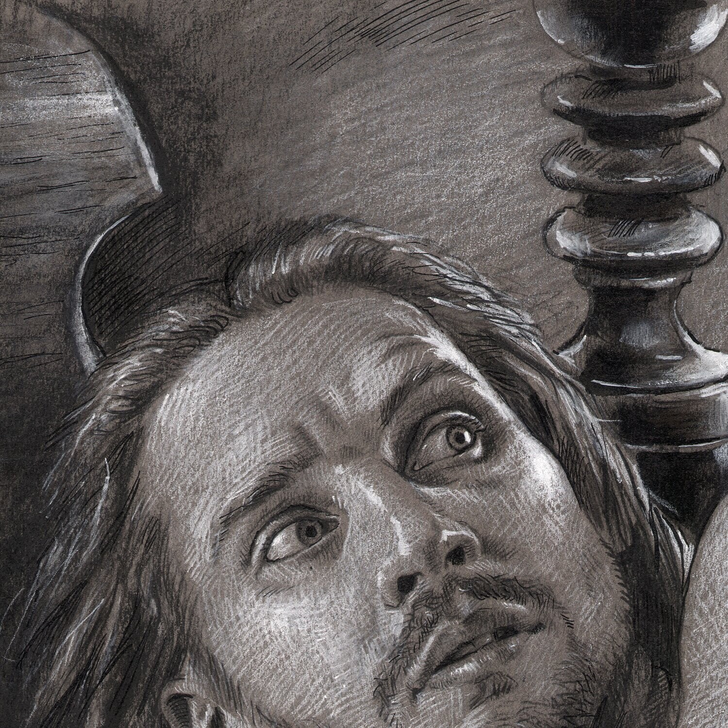 "The Stirring" Original Mixed-Media Drawing