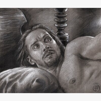 &quot;The Stirring&quot; Original Mixed-Media Drawing
