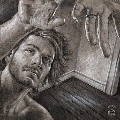 &quot;Uplift&quot; Original Mixed-Media Drawing
