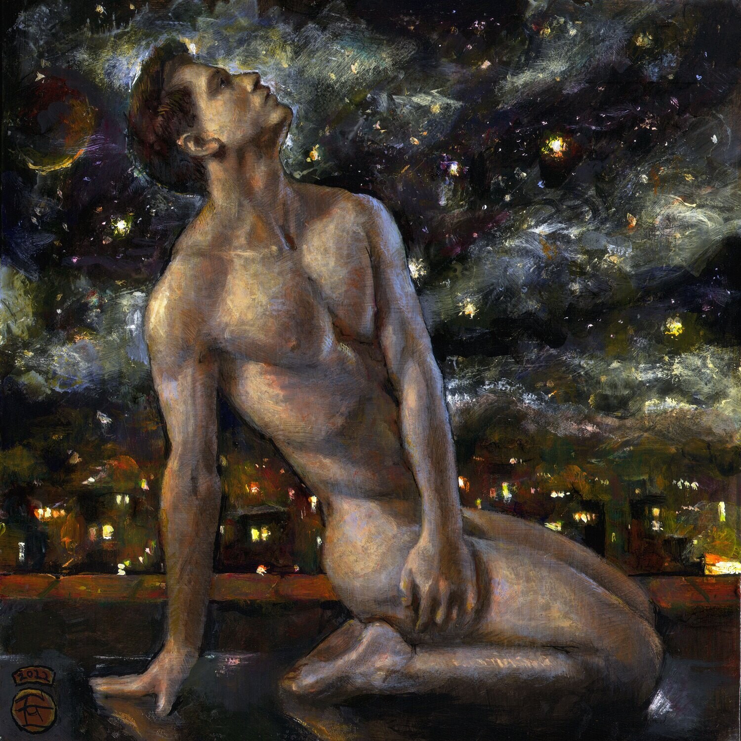 &quot;The Roof&quot; Original Painting on Panel