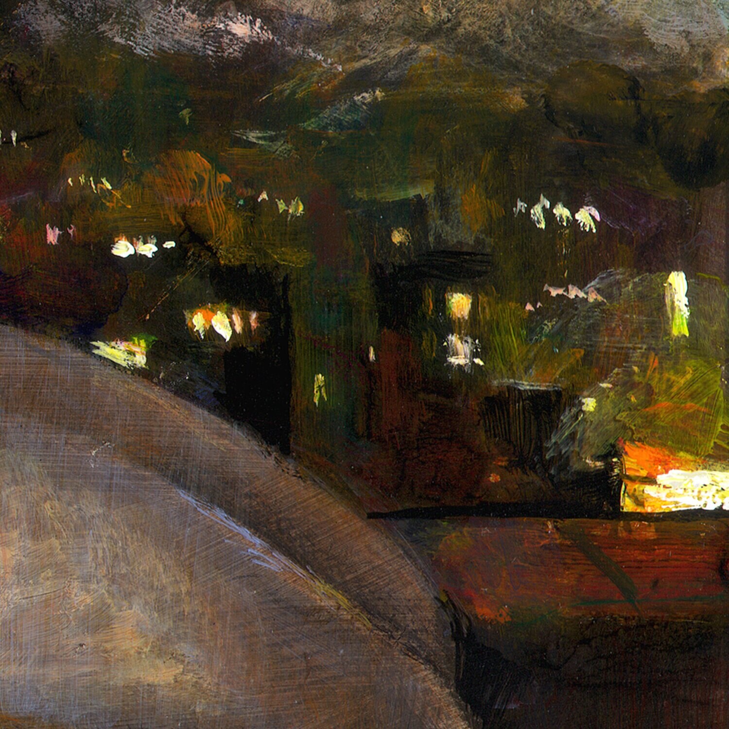 "The Roof" Original Painting on Panel