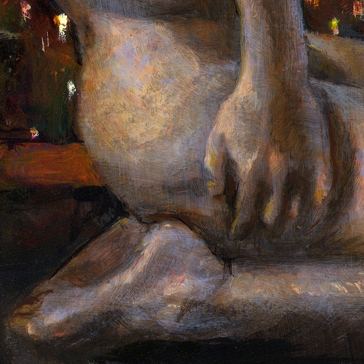 "The Roof" Original Painting on Panel