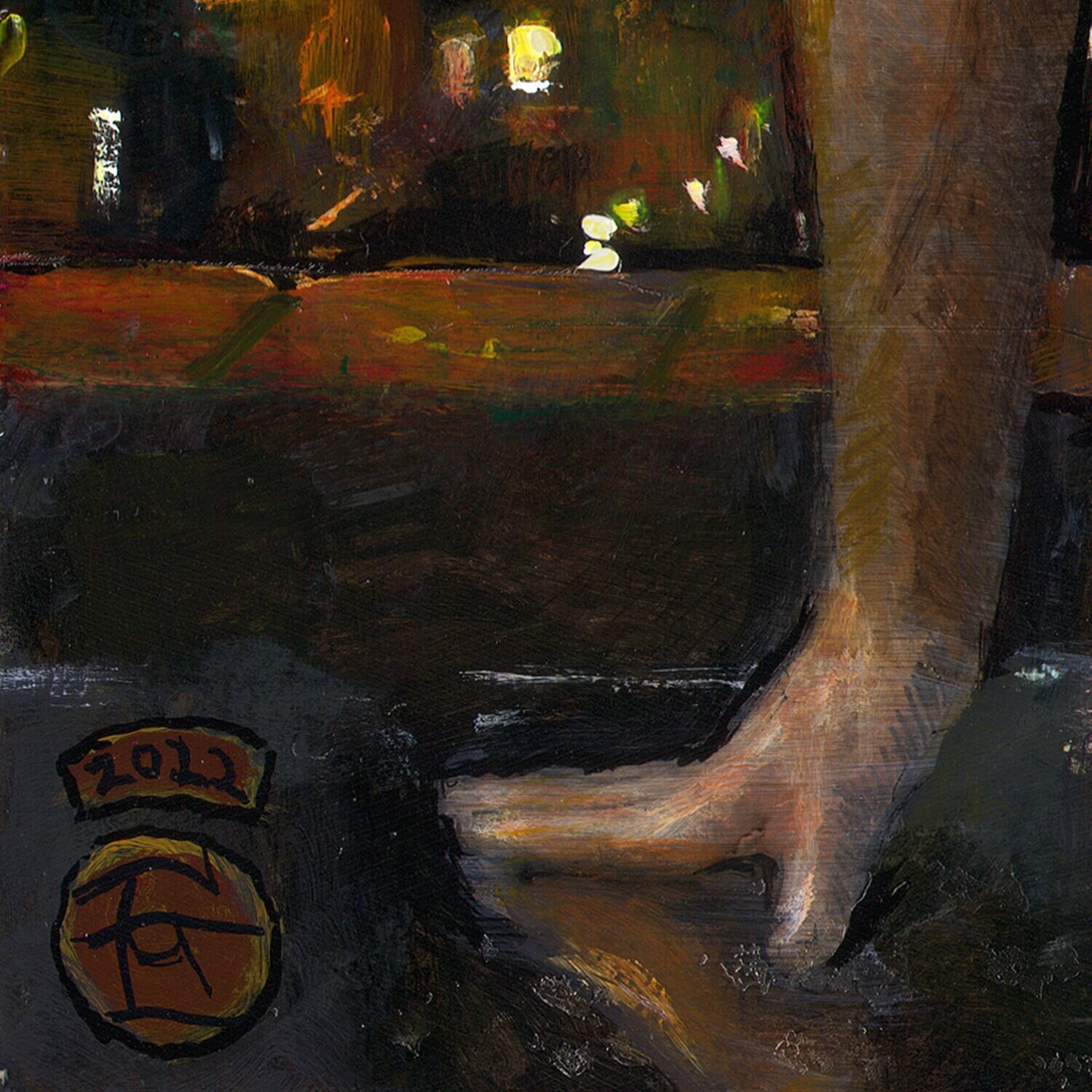 "The Roof" Original Painting on Panel