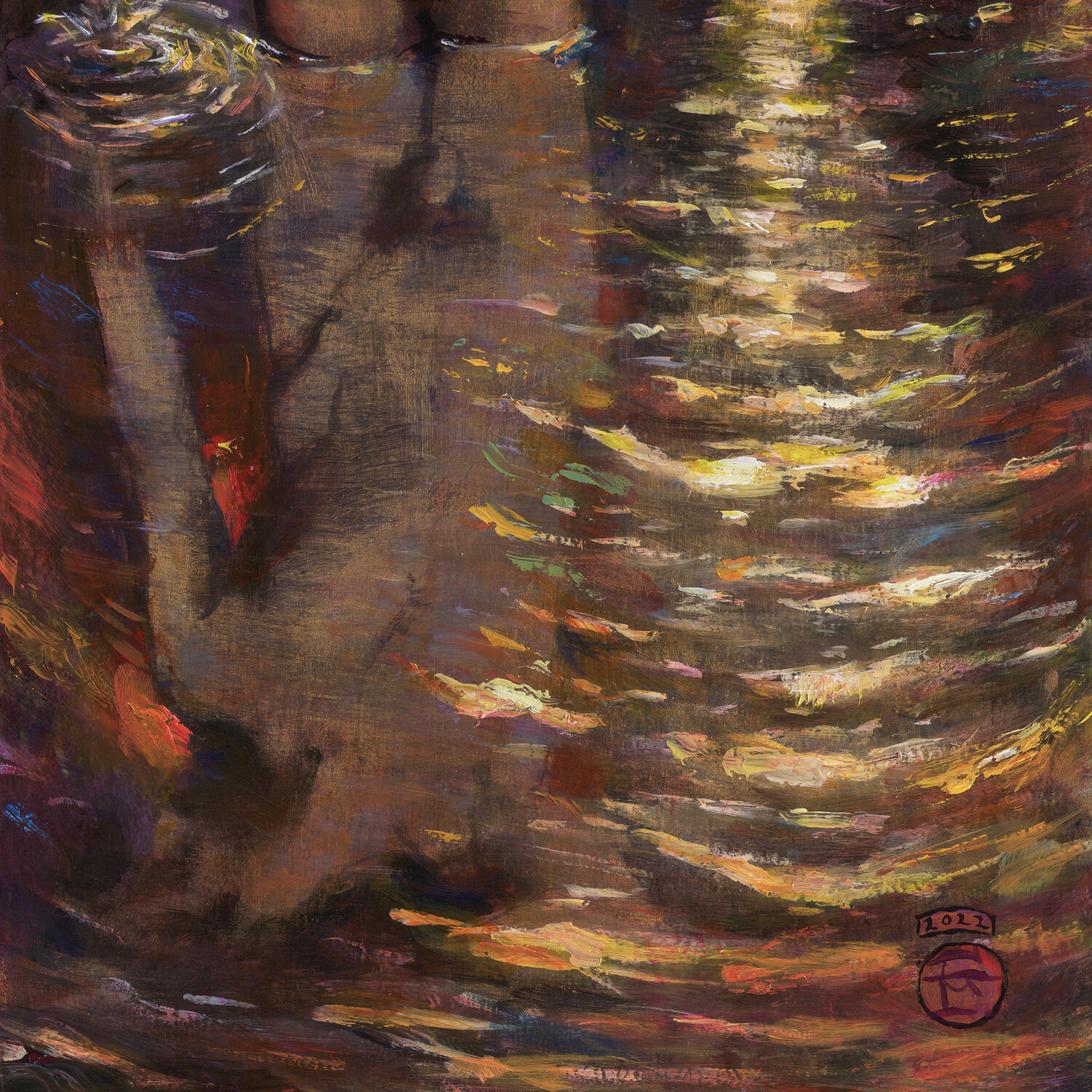 "The Shallows" Original Painting on Panel 20" X 10"
