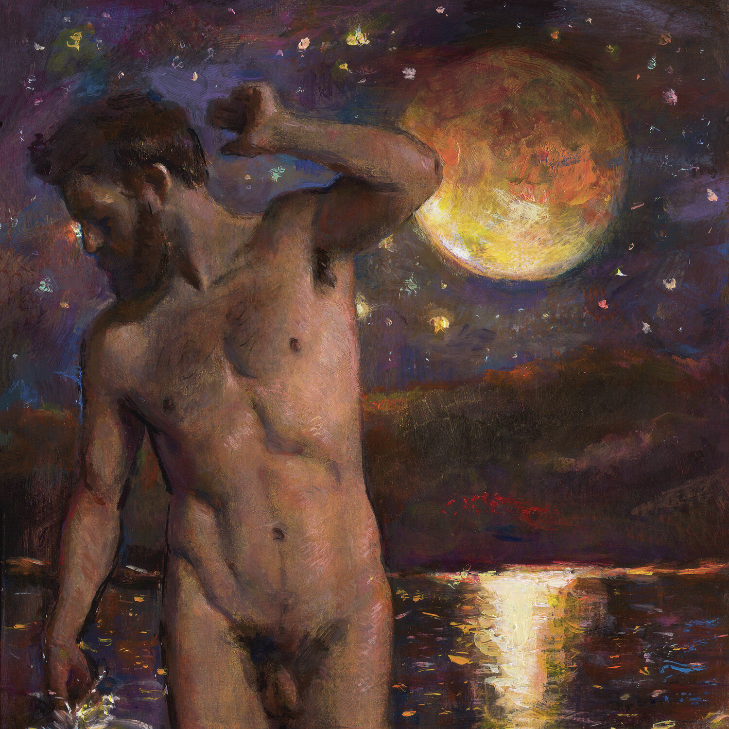 "The Shallows" Original Painting on Panel 20" X 10"