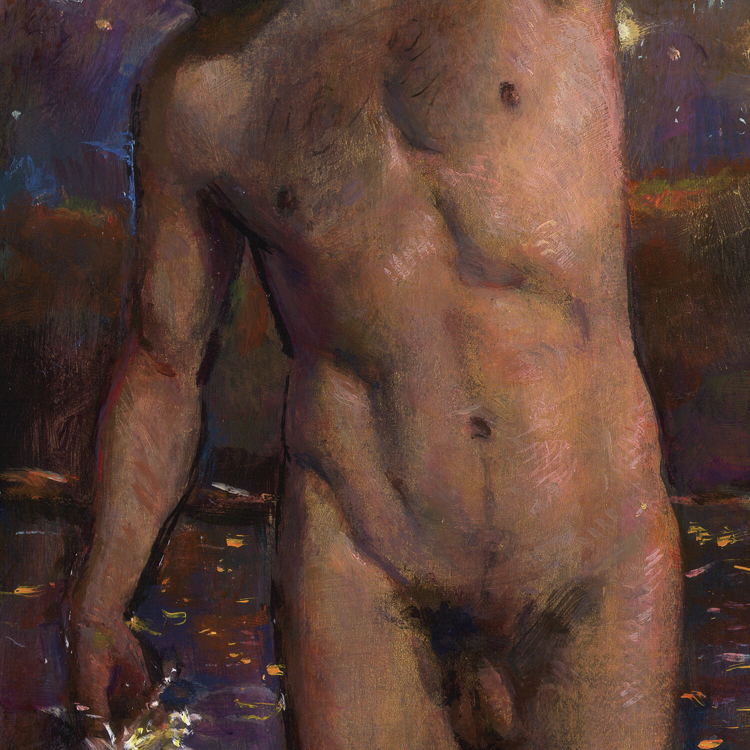 "The Shallows" Original Painting on Panel 20" X 10"