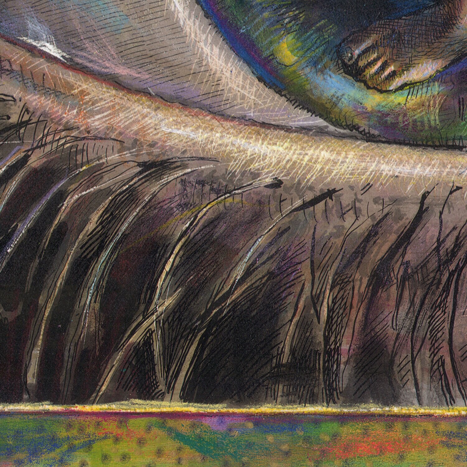 "Outside, Looking In" Original Mixed-Media Work on Paper