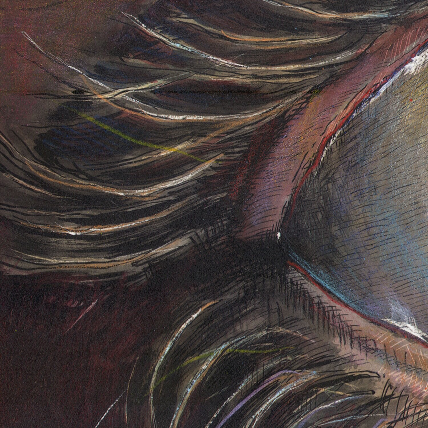"Outside, Looking In" Original Mixed-Media Work on Paper