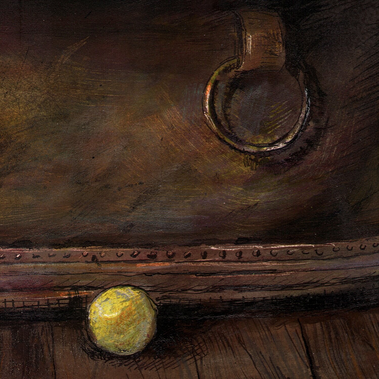 "The Protector" Original Mixed-Media Work on Paper