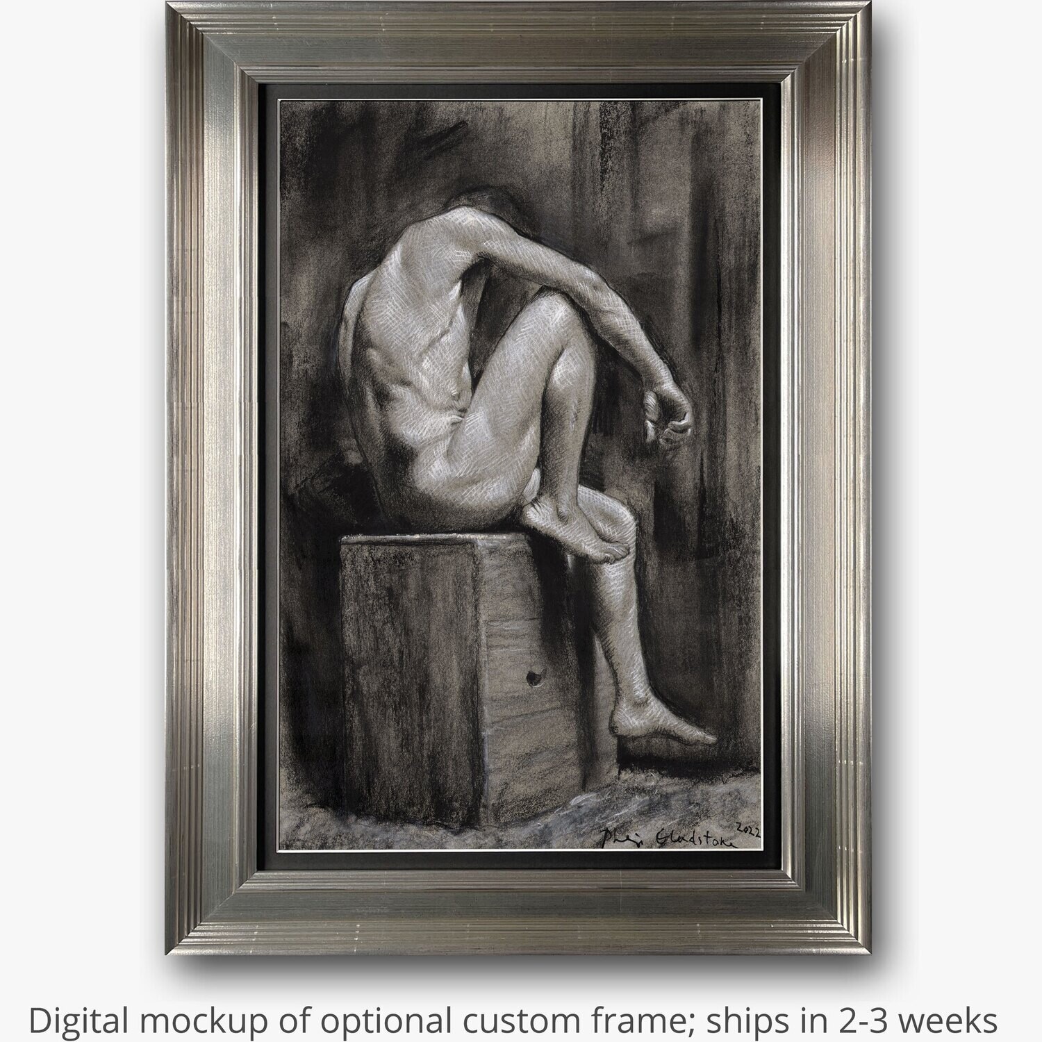 "Malaise" Original Charcoal Drawing | Framing Available