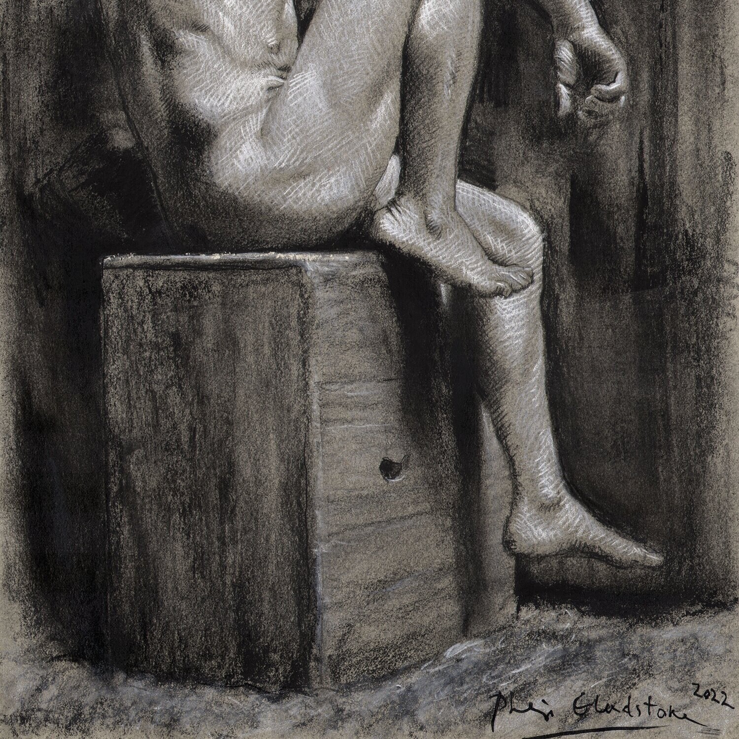 "Malaise" Original Charcoal Drawing | Framing Available