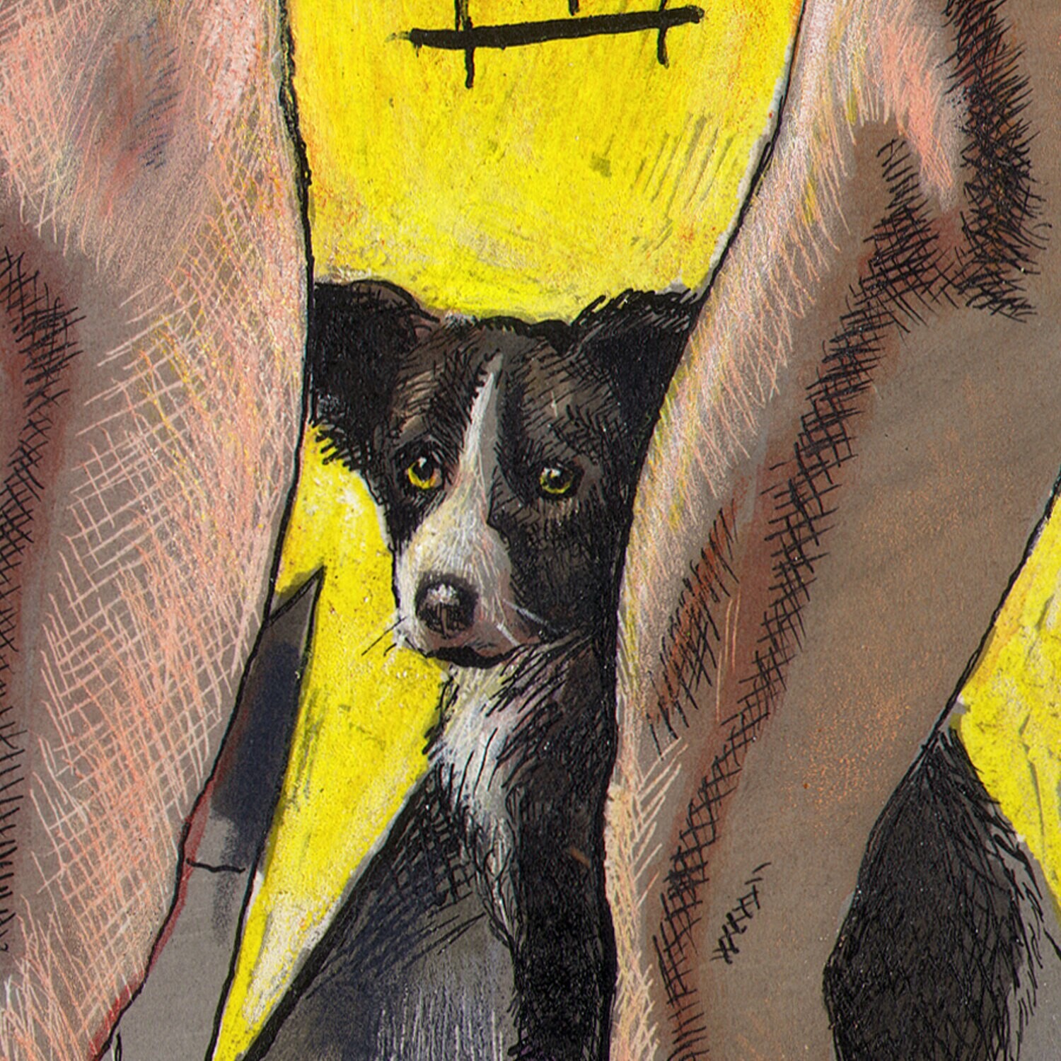 "Why War?" Original Mixed-Media Work on Paper
