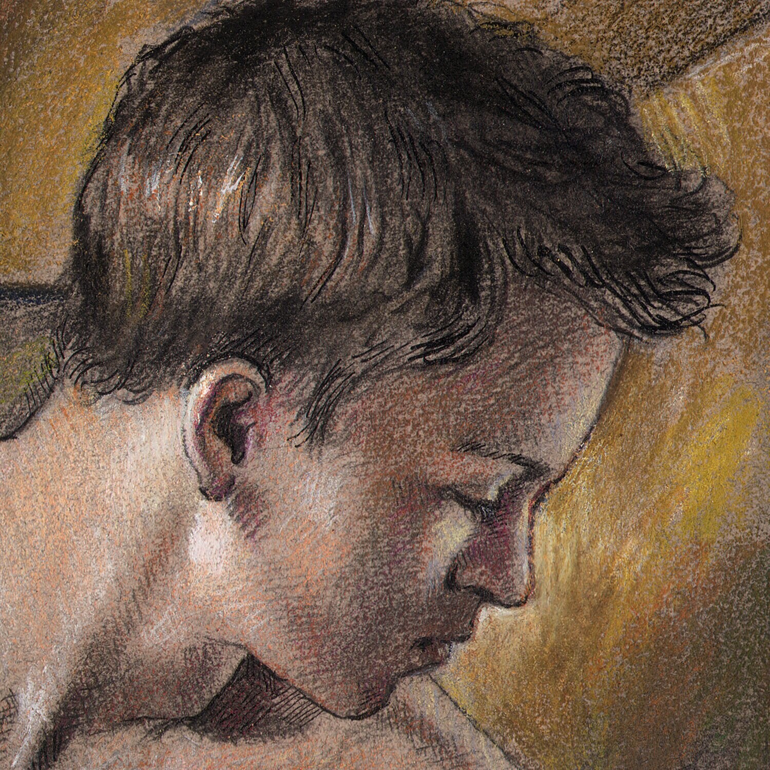 "Hiding" Original Mixed-Media Work on Paper | Free Shipping Worldwide