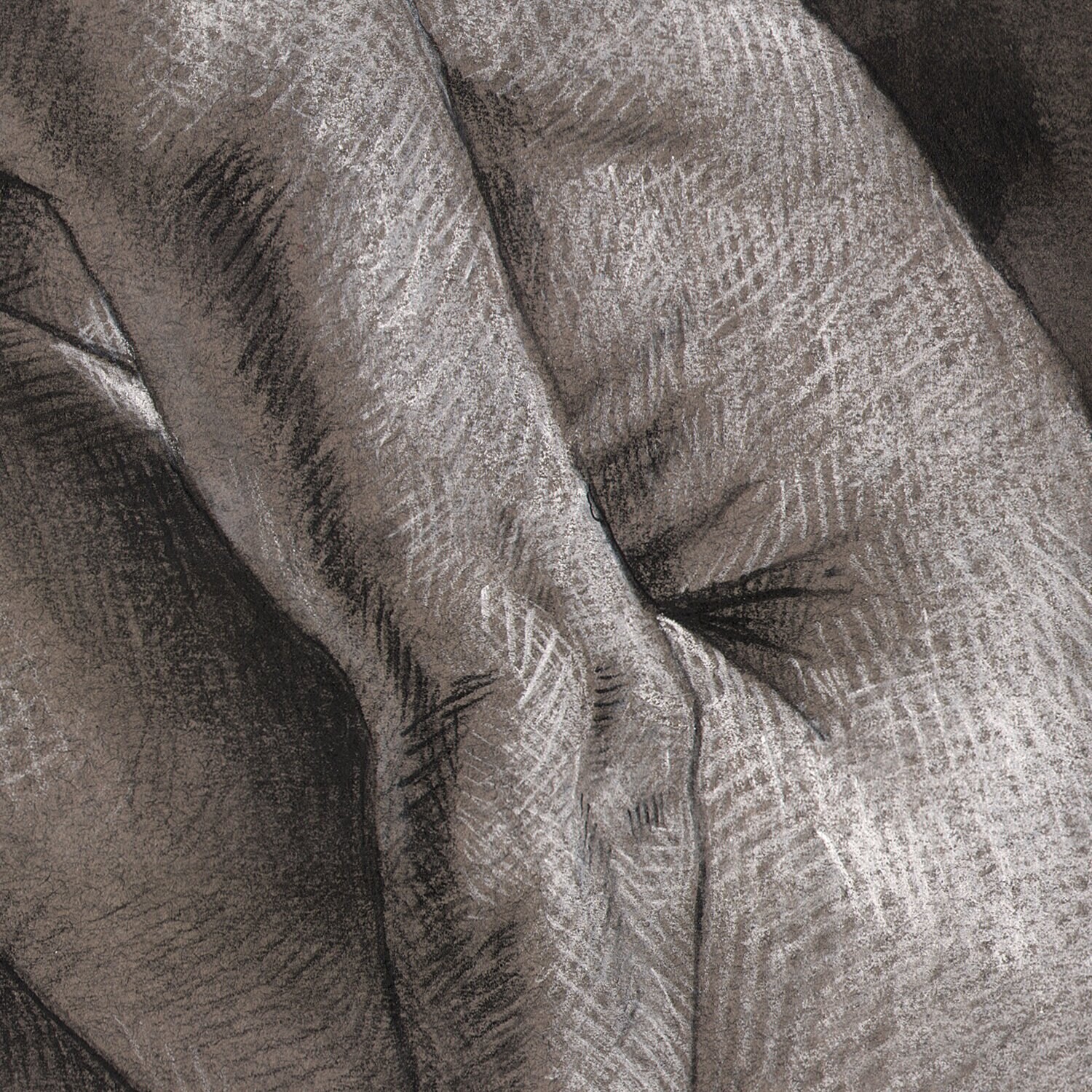 "The Thinker" Original Charcoal Drawing with Optional Frame | Free Shipping Worldwide