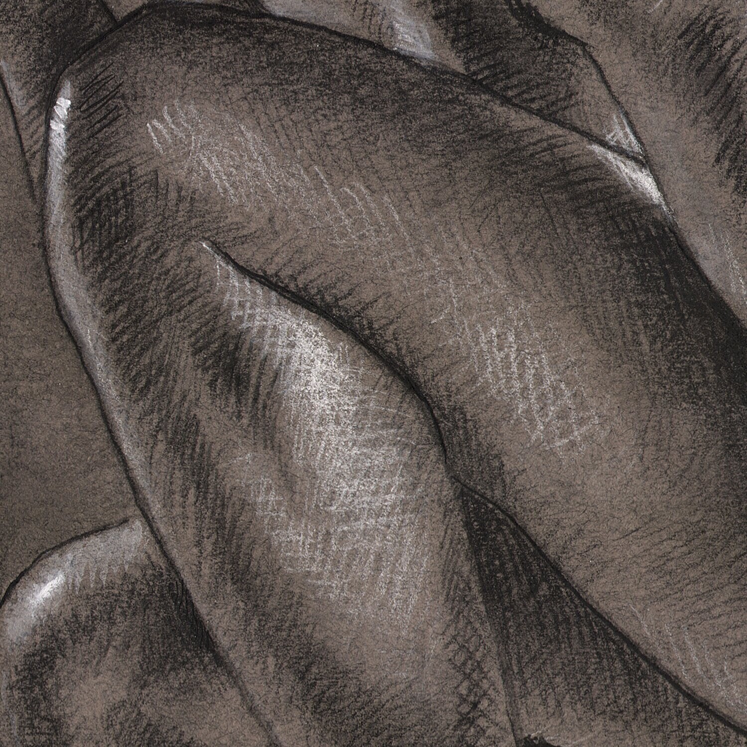 "The Thinker" Original Charcoal Drawing with Optional Frame | Free Shipping Worldwide
