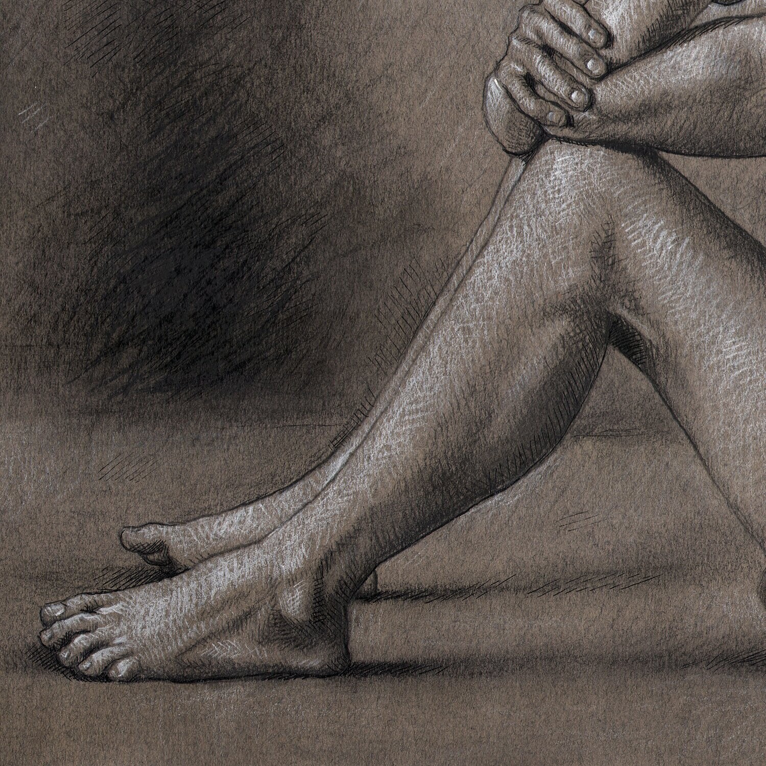 "Contained" Original Charcoal Drawing | Frame Option | Free Shipping Worldwide