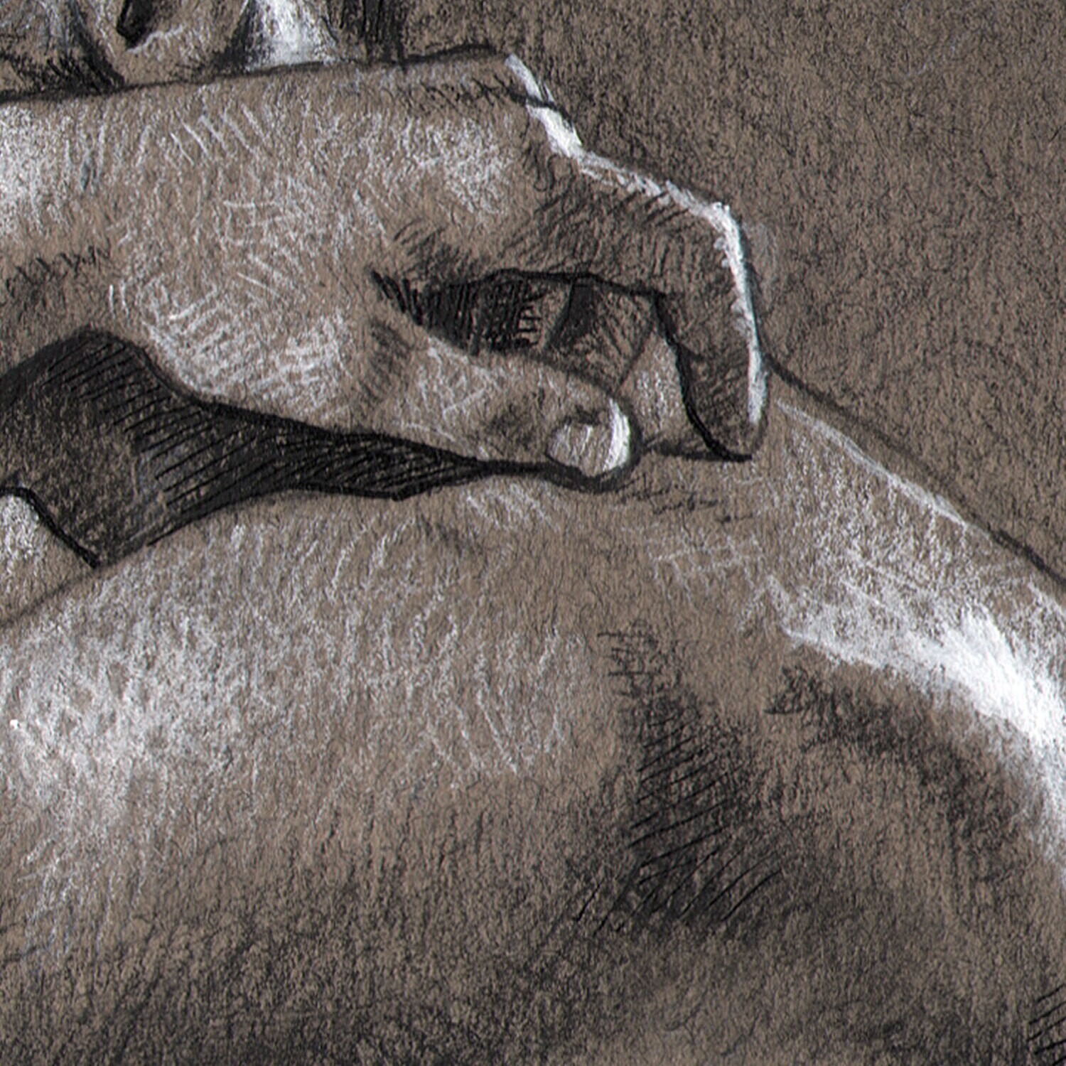 "Contained" Original Charcoal Drawing | Frame Option | Free Shipping Worldwide
