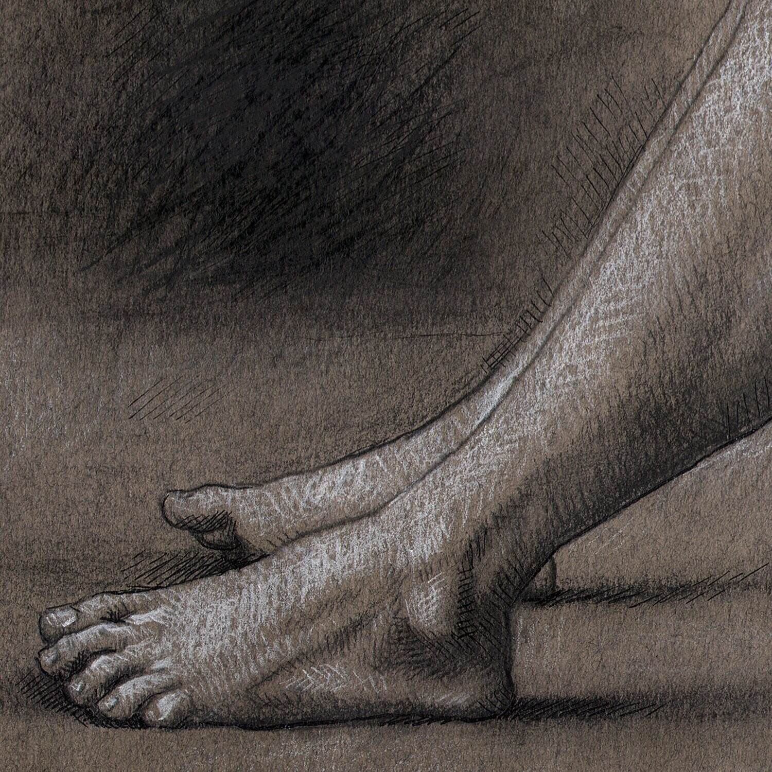 "Contained" Original Charcoal Drawing | Frame Option | Free Shipping Worldwide