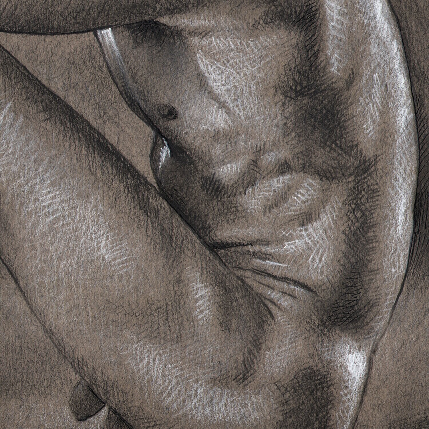 "Contained" Original Charcoal Drawing | Frame Option | Free Shipping Worldwide