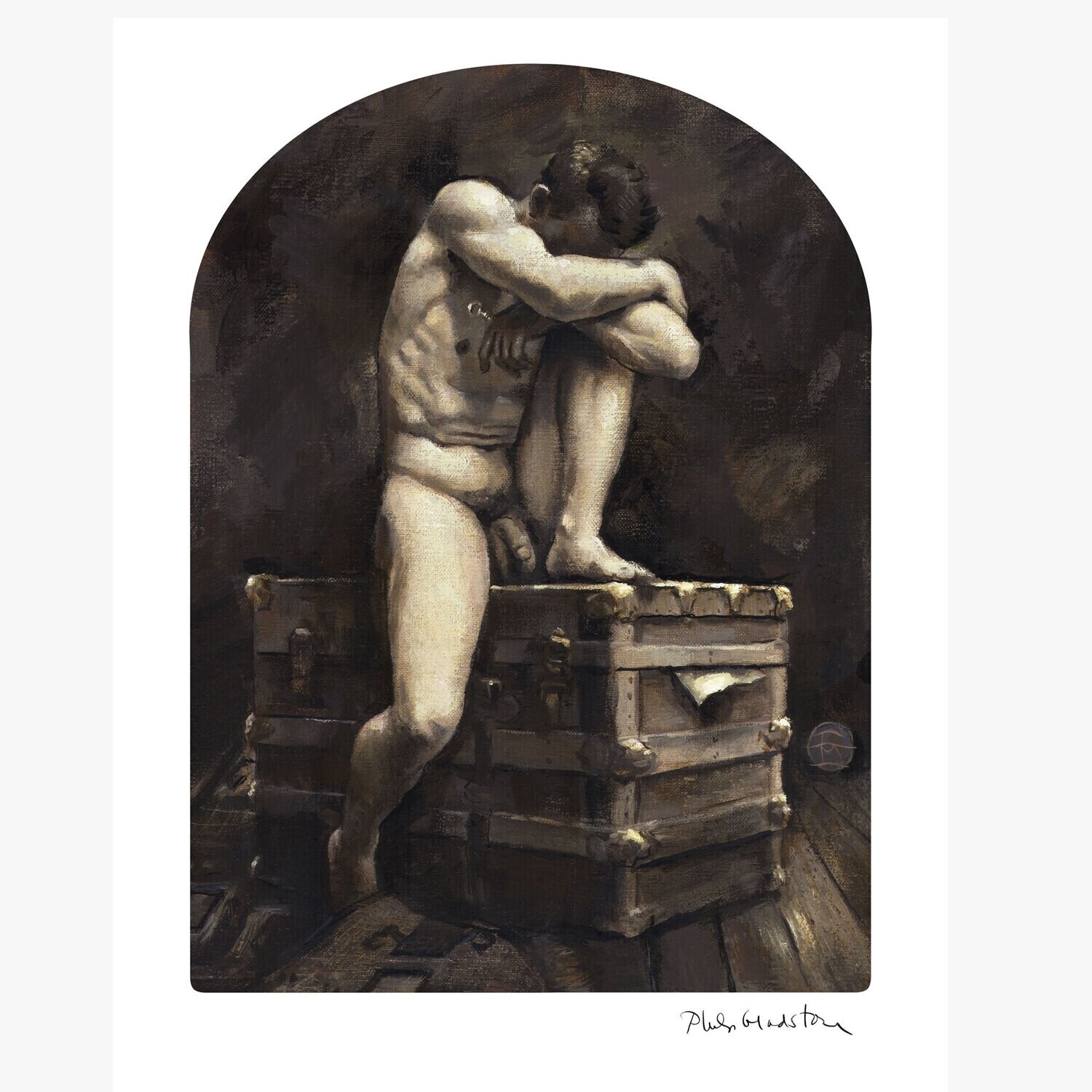 "The Key" Unique Hand-Colored Print