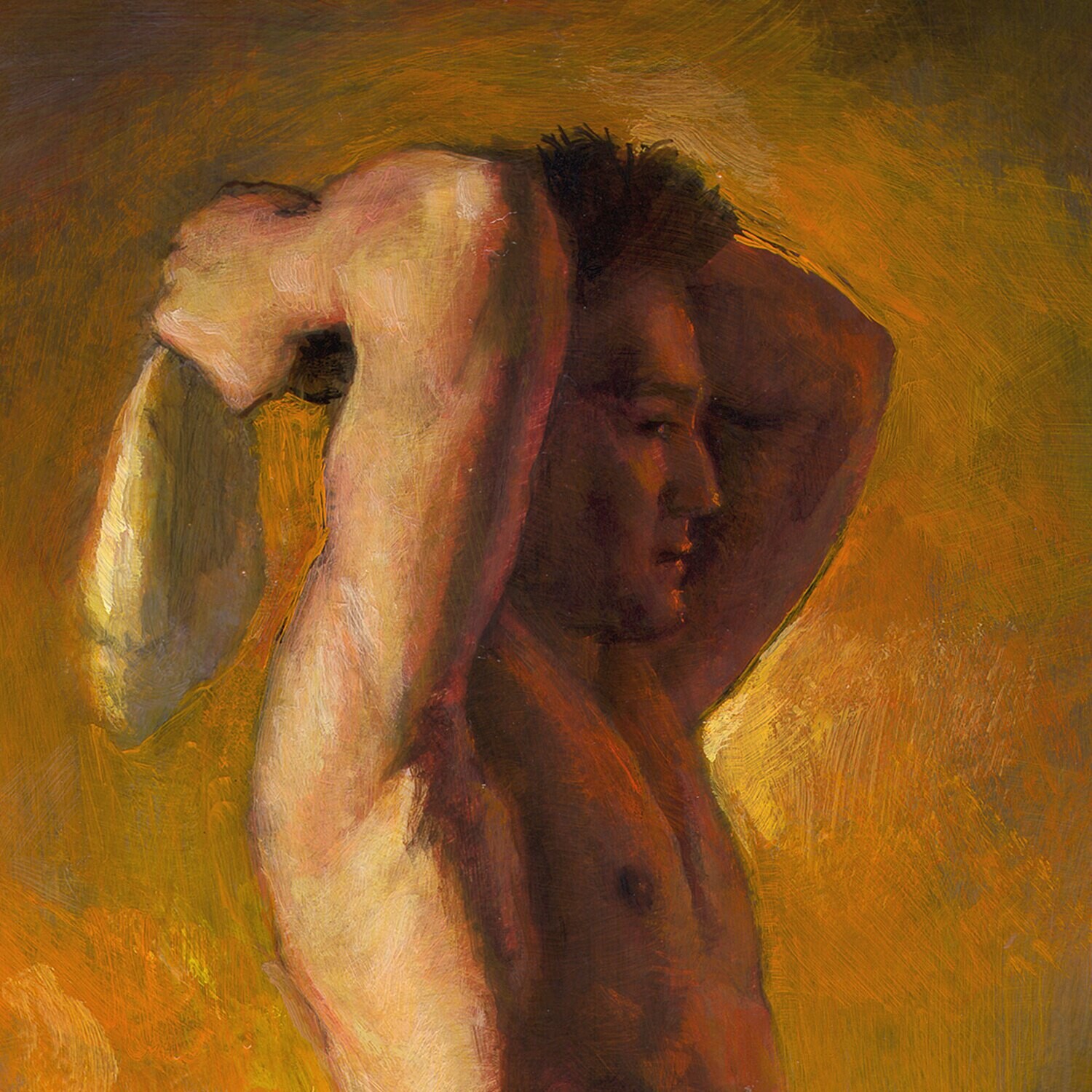 "The Hot Bath" Original Painting on Panel | Free Shipping Worldwide
