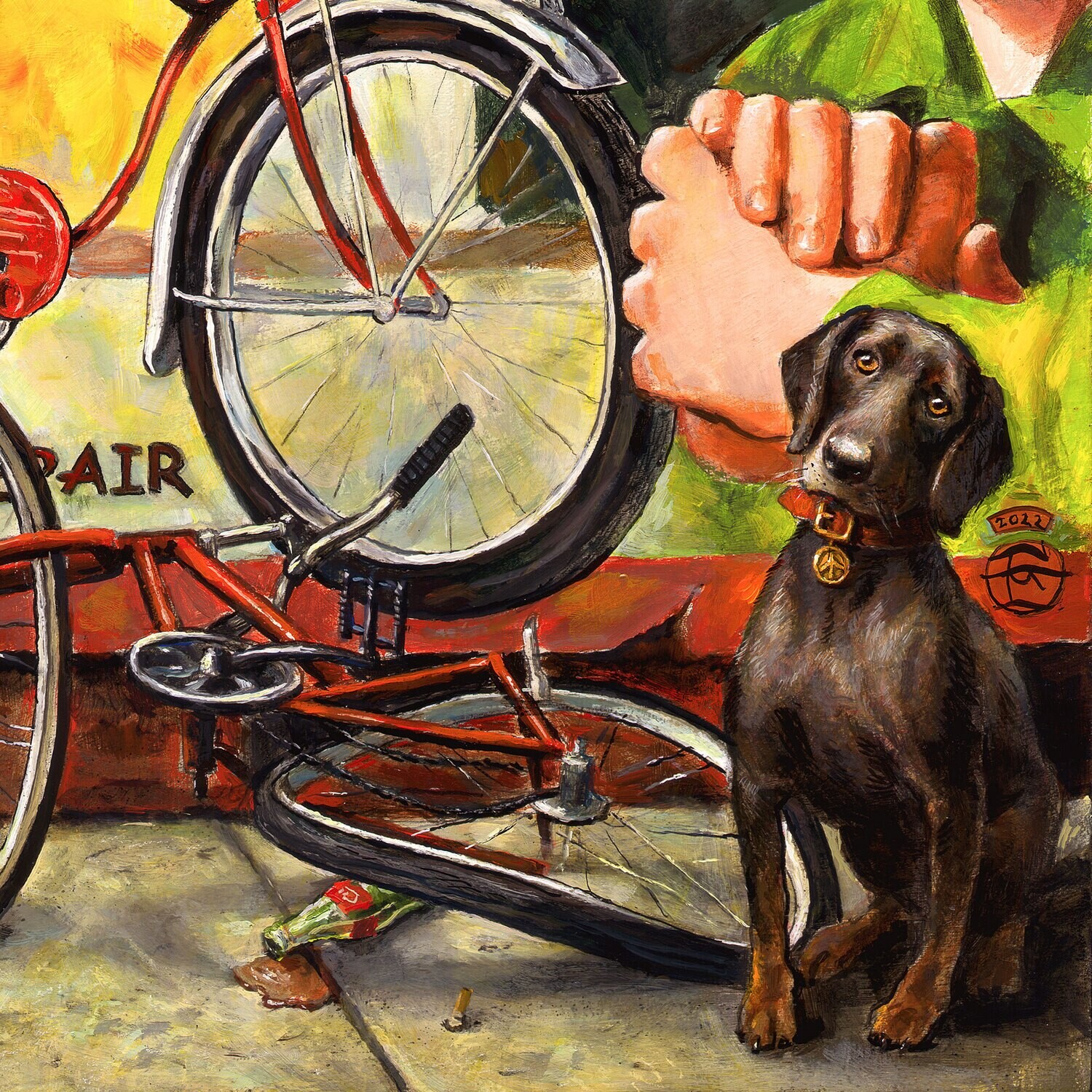 "Innocence Exists" Original Painting on Panel, Framed | Free Shipping Worldwide