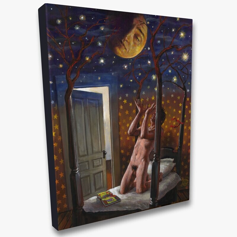 "Never Cry Moon" Limited Edition Giclée on Canvas 20" X 16"