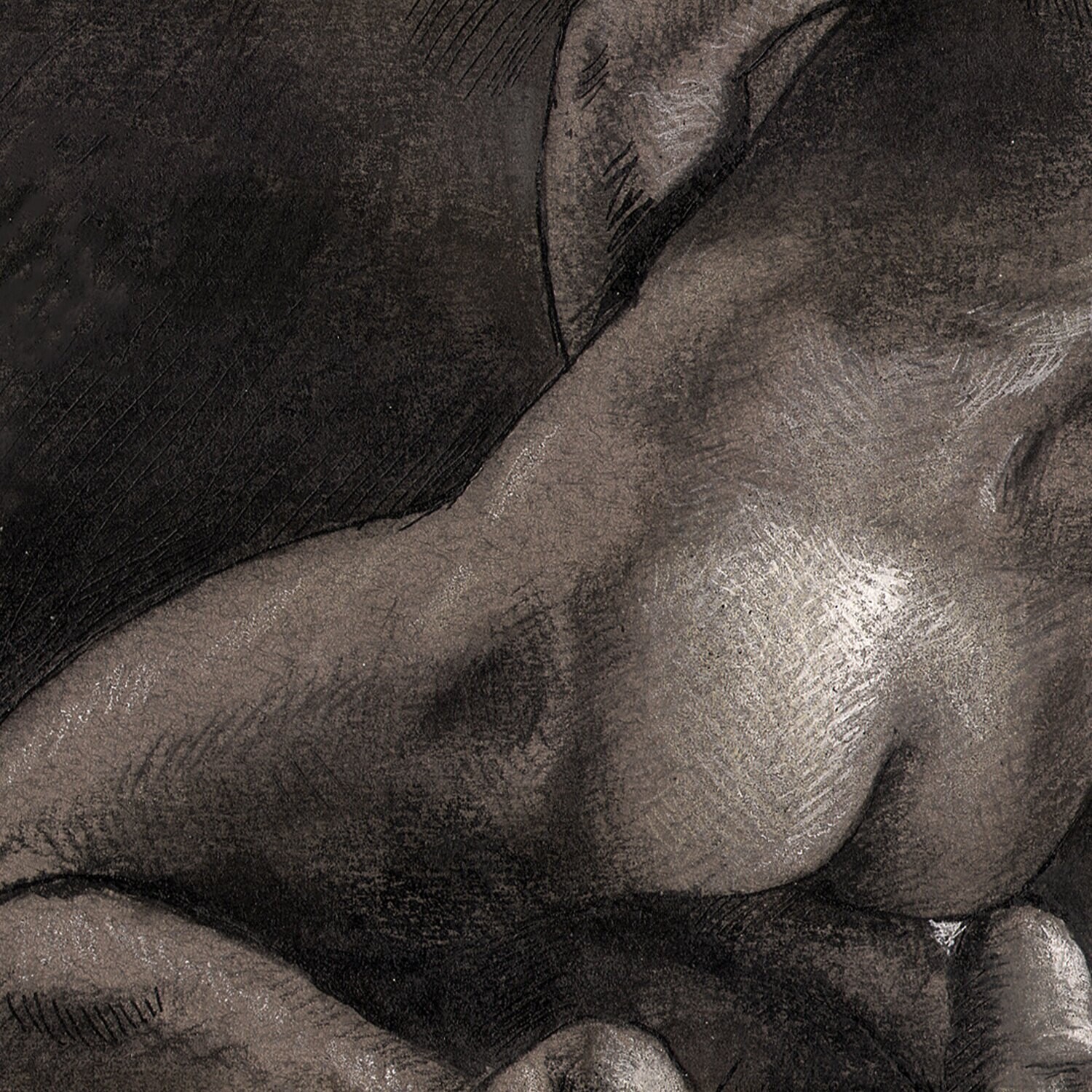 "The Long Night" Original Mixed-Media Drawing | Free Shipping Worldwide