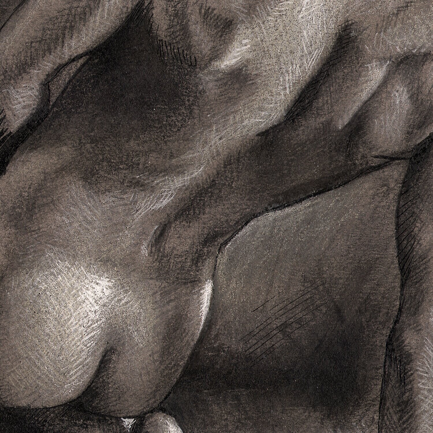"The Long Night" Original Mixed-Media Drawing | Free Shipping Worldwide