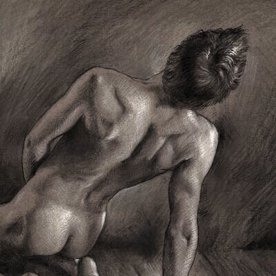 "The Long Night" Original Mixed-Media Drawing | Free Shipping Worldwide