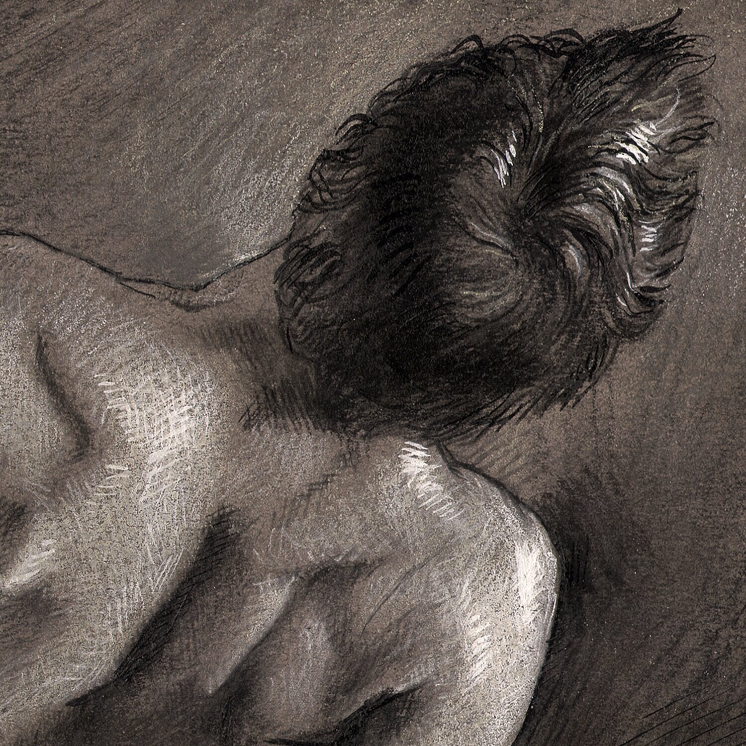"The Long Night" Original Mixed-Media Drawing | Free Shipping Worldwide