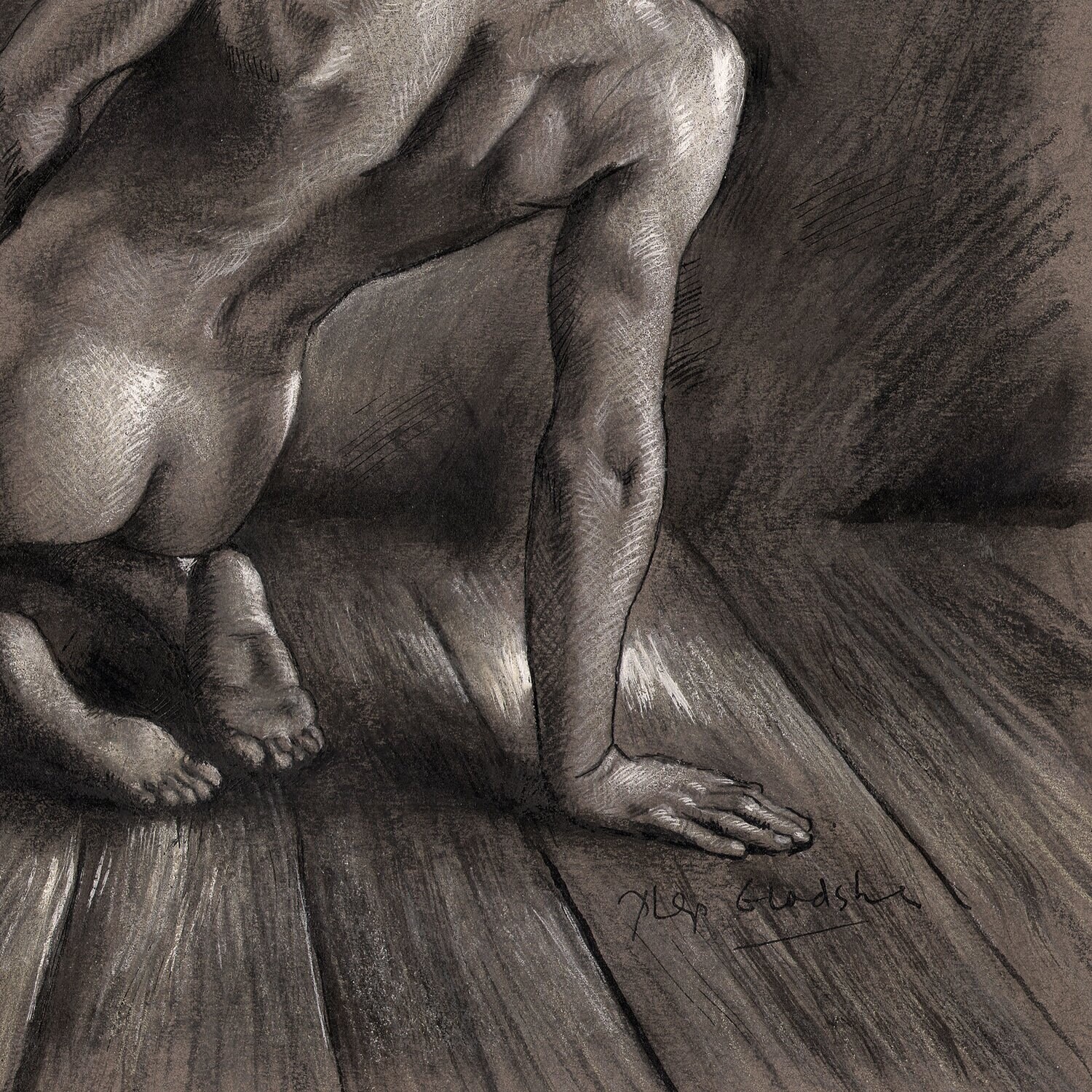 "The Long Night" Original Mixed-Media Drawing | Free Shipping Worldwide
