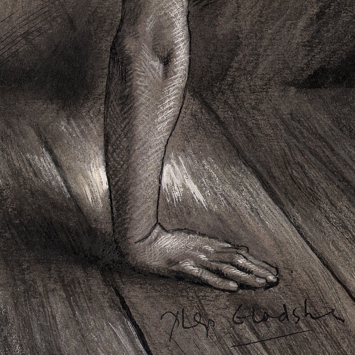 "The Long Night" Original Mixed-Media Drawing | Free Shipping Worldwide
